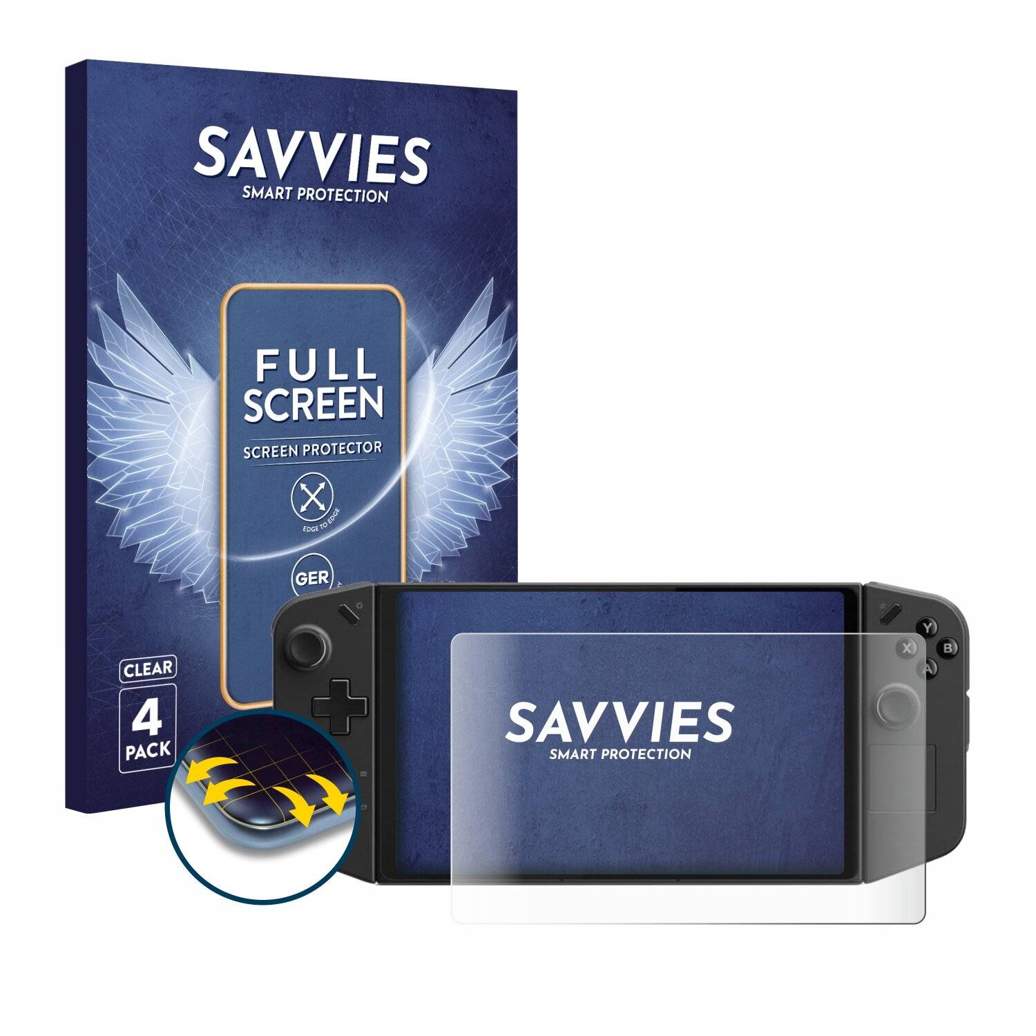 4x Savvies Full-Screen Folie für Lenovo Legion