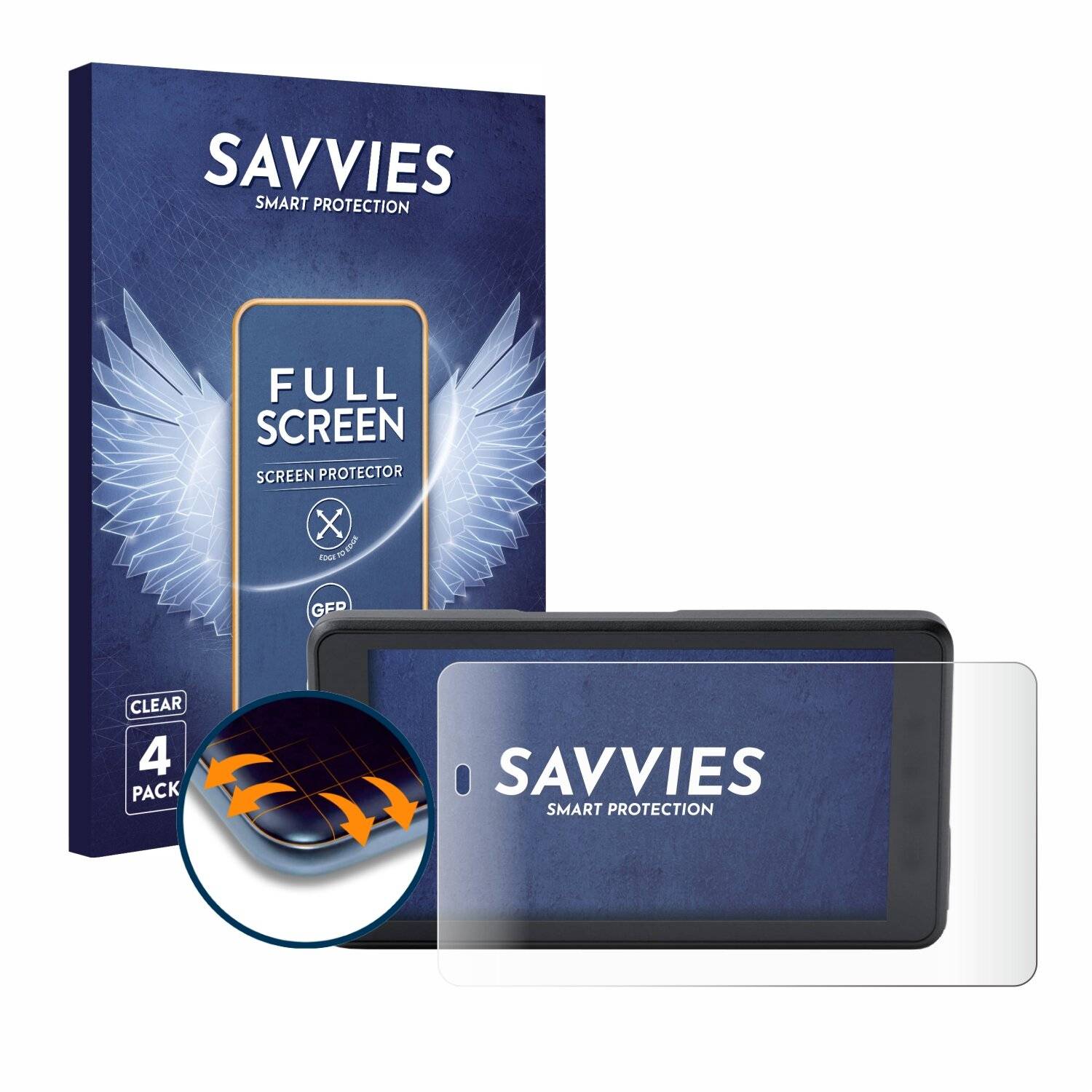 4x Savvies Full-Screen Folie für BMW ConnectedRide
