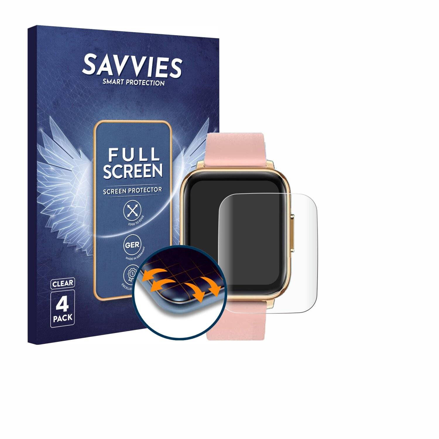 4x Savvies Full-Screen Folie für FMK IP68