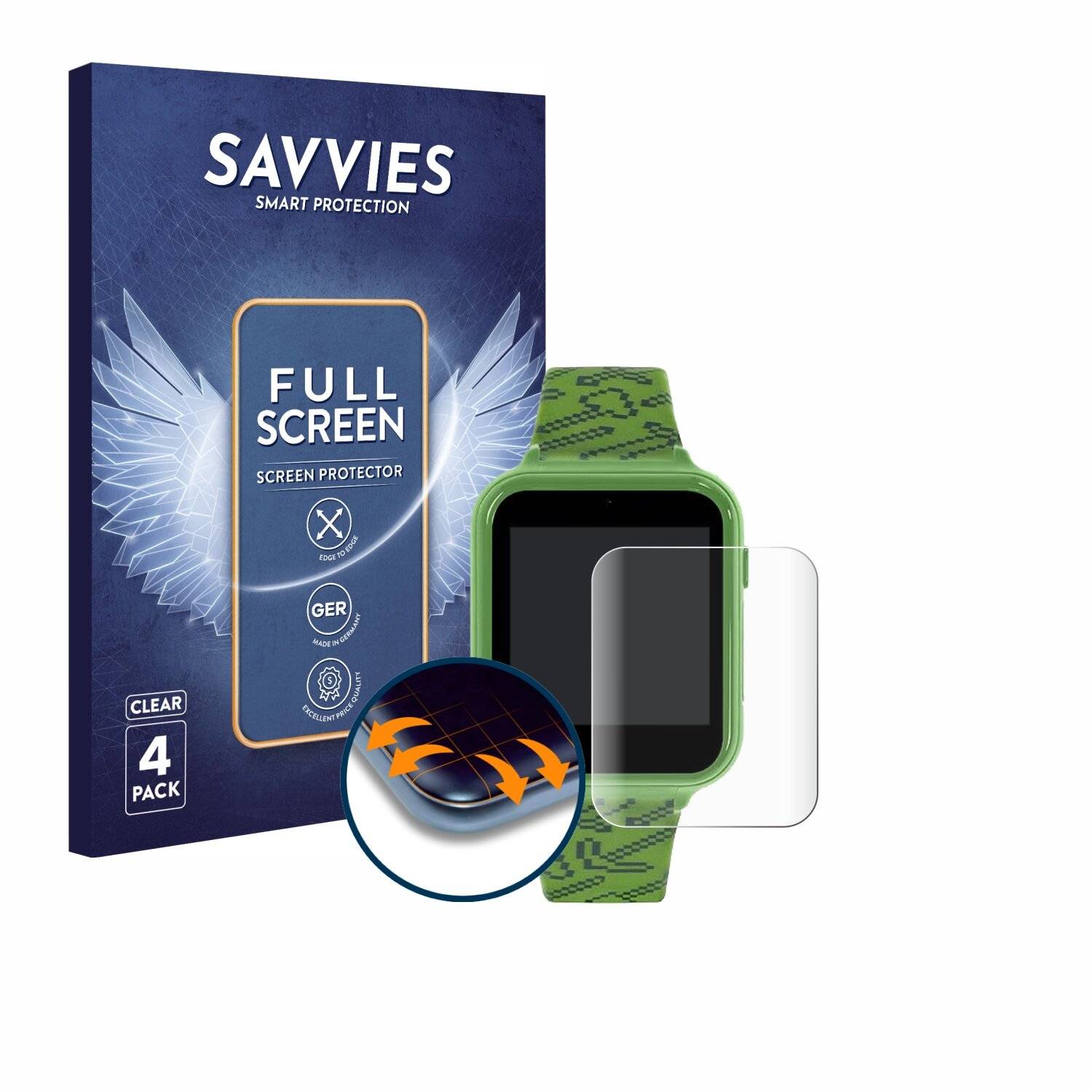 4x Savvies Full-Screen Folie für Minecraft