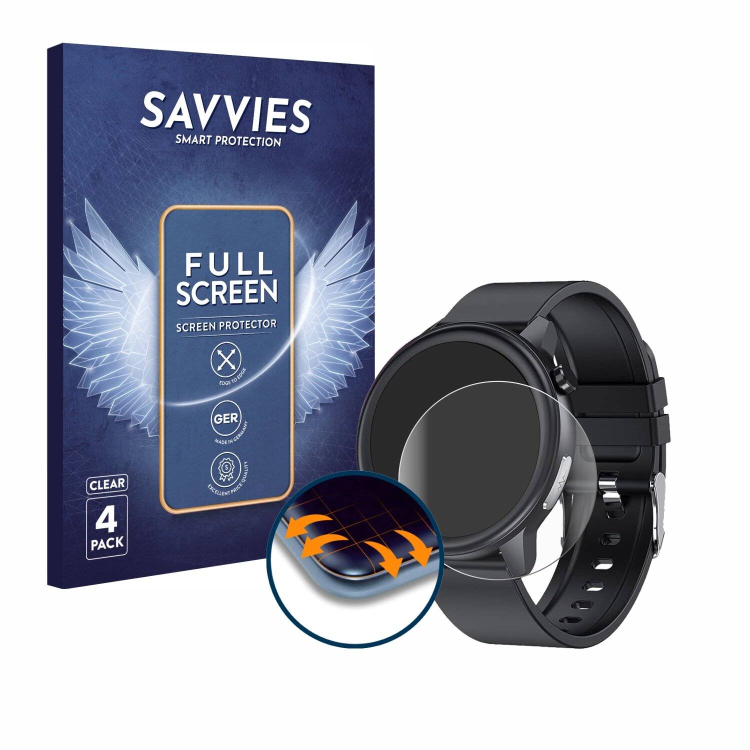 4x Savvies Full-Screen Folie für DigiKuber E80