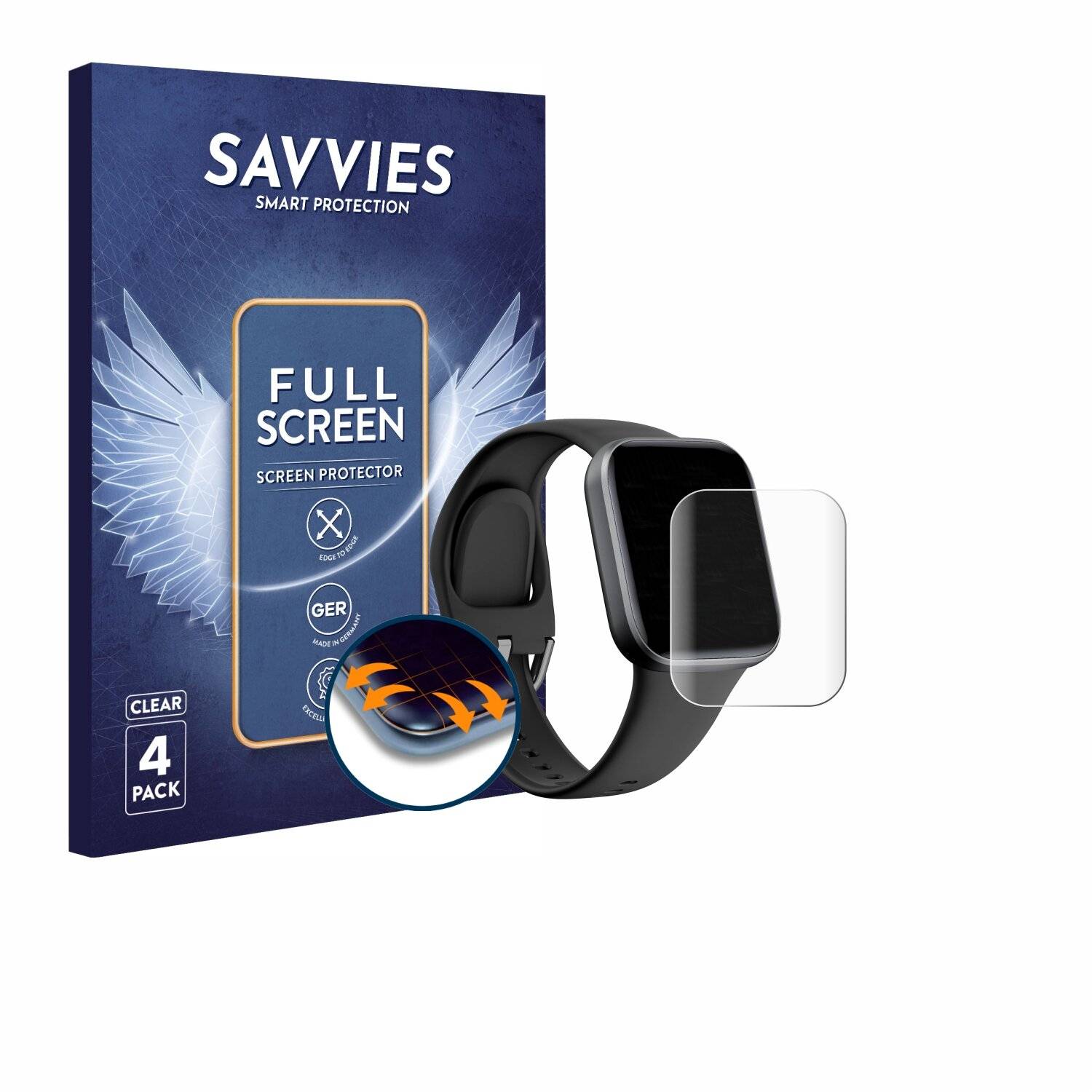 4x Savvies Full-Screen Folie für BingoFit Y83