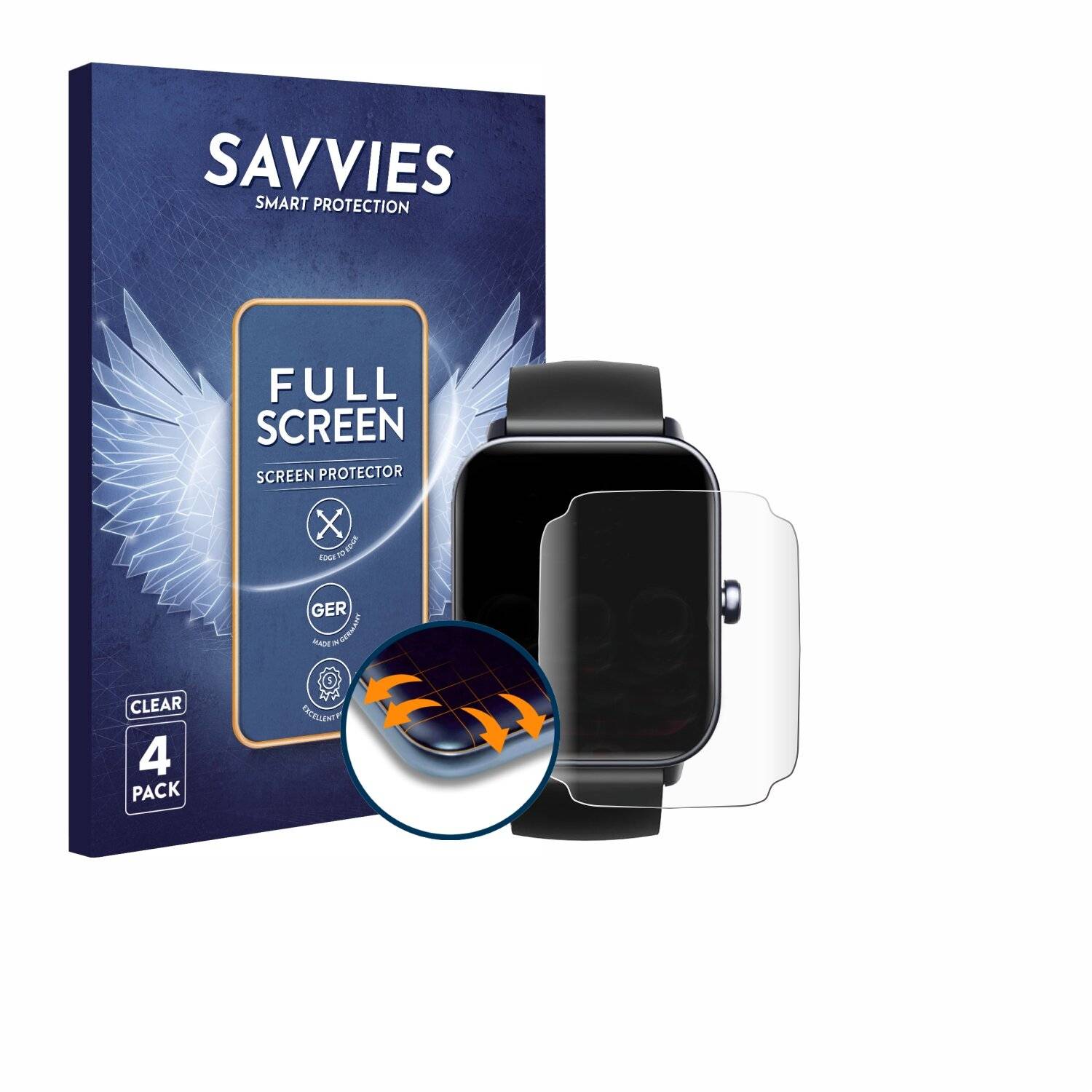 4x Savvies Full-Screen Folie für Fitpolo IDW19