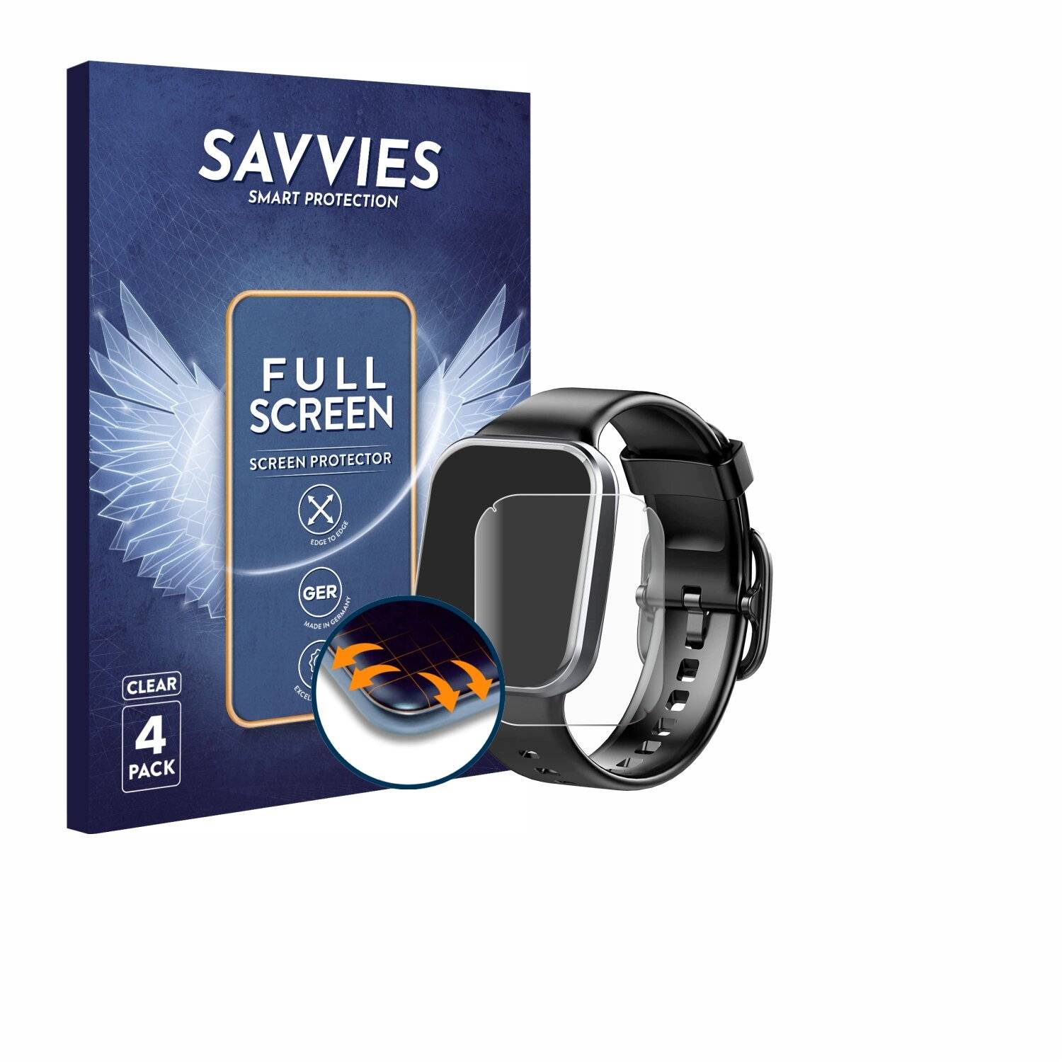 4x Savvies Full-Screen Folie für Uaue Q23