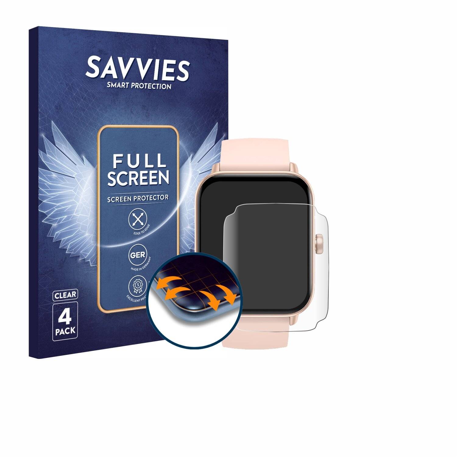 4x Savvies Full-Screen Folie für Kalinco IDW19