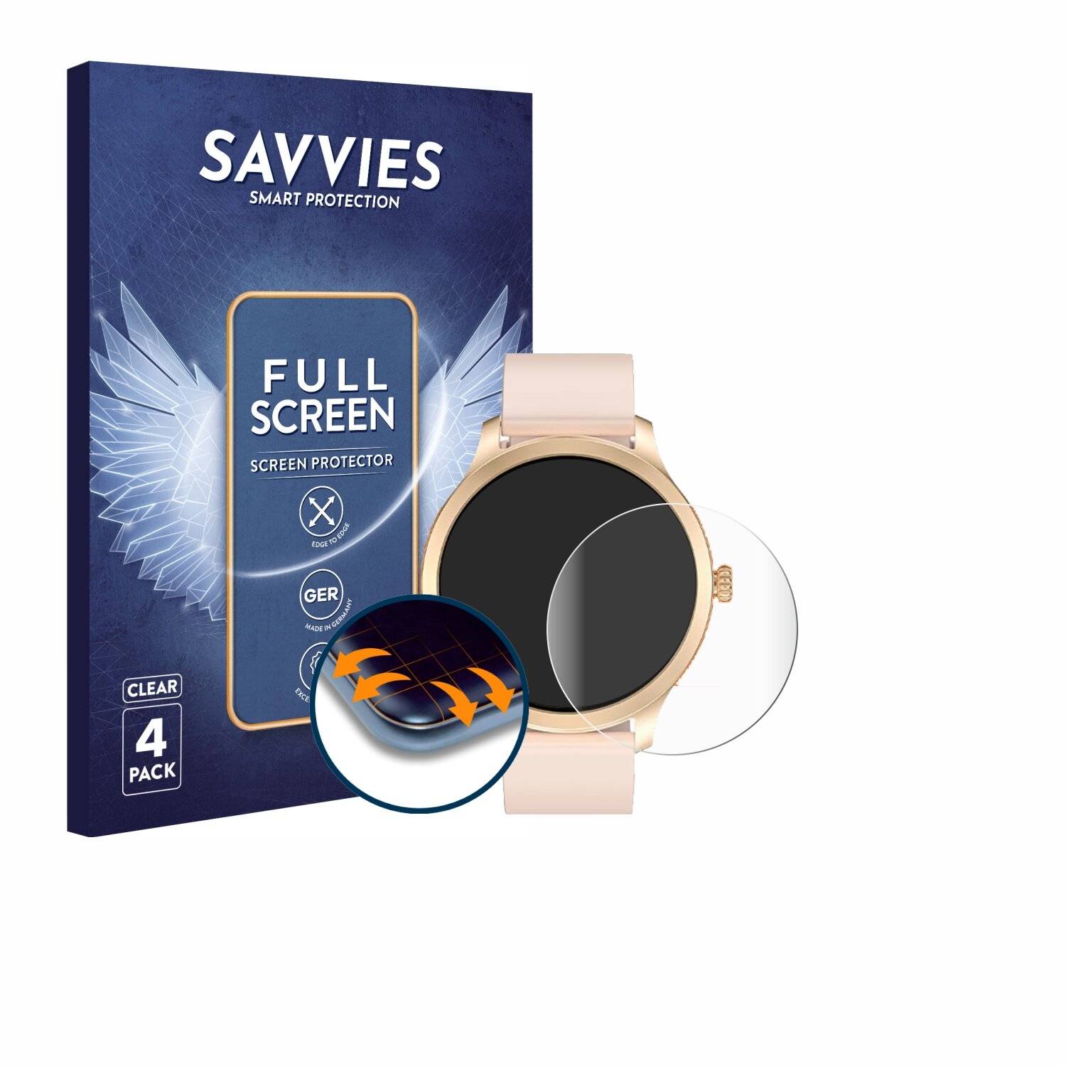 4x Savvies Full-Screen Folie für Tensky LW92