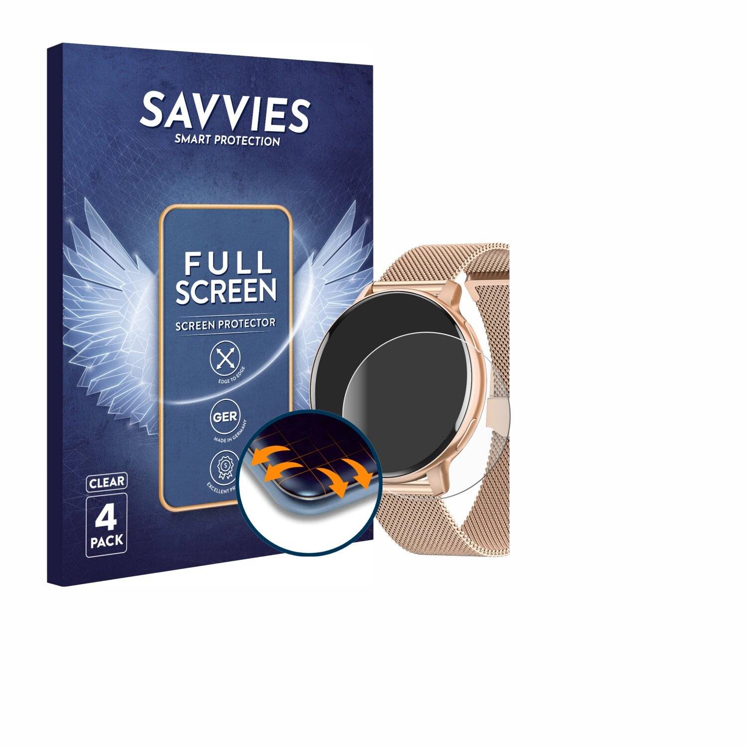 4x Savvies Full-Screen Folie für Hasakei S53