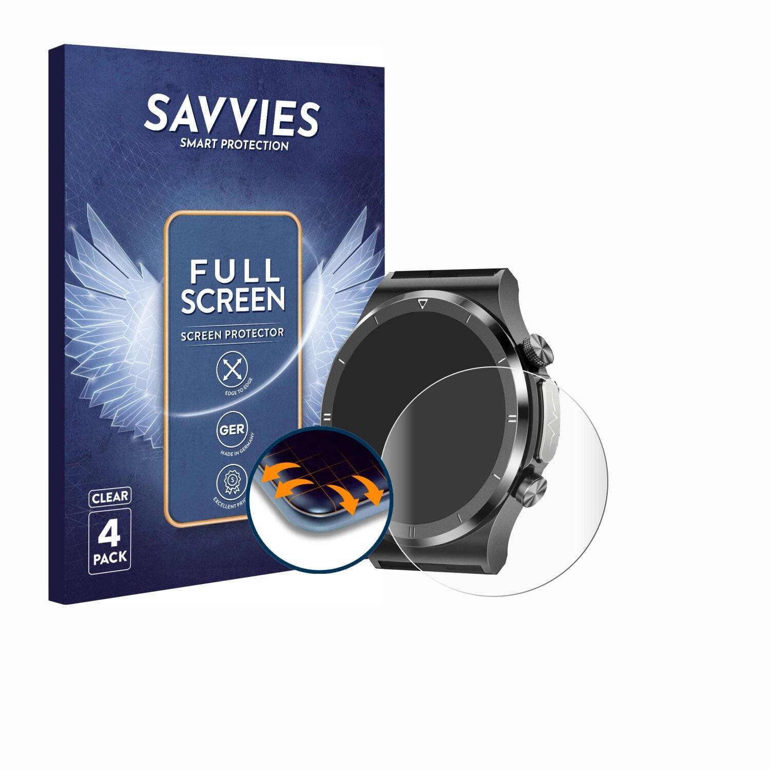4x Savvies Full-Screen Folie für Hasakei T30
