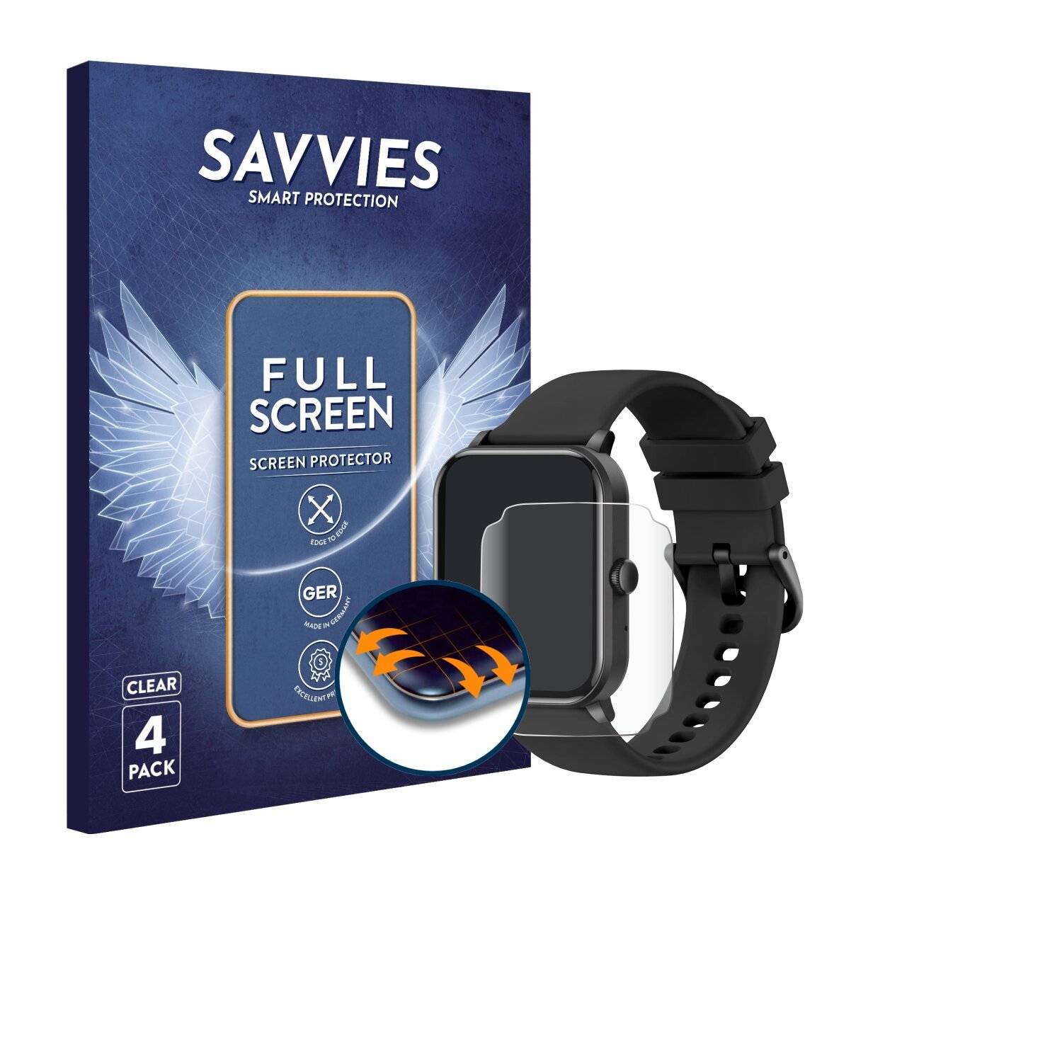 4x Savvies Full-Screen Folie für AcclaFit L69C