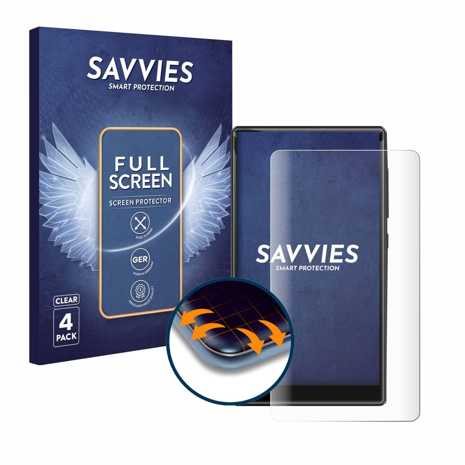4x Savvies Full-Screen Folie für innioasis