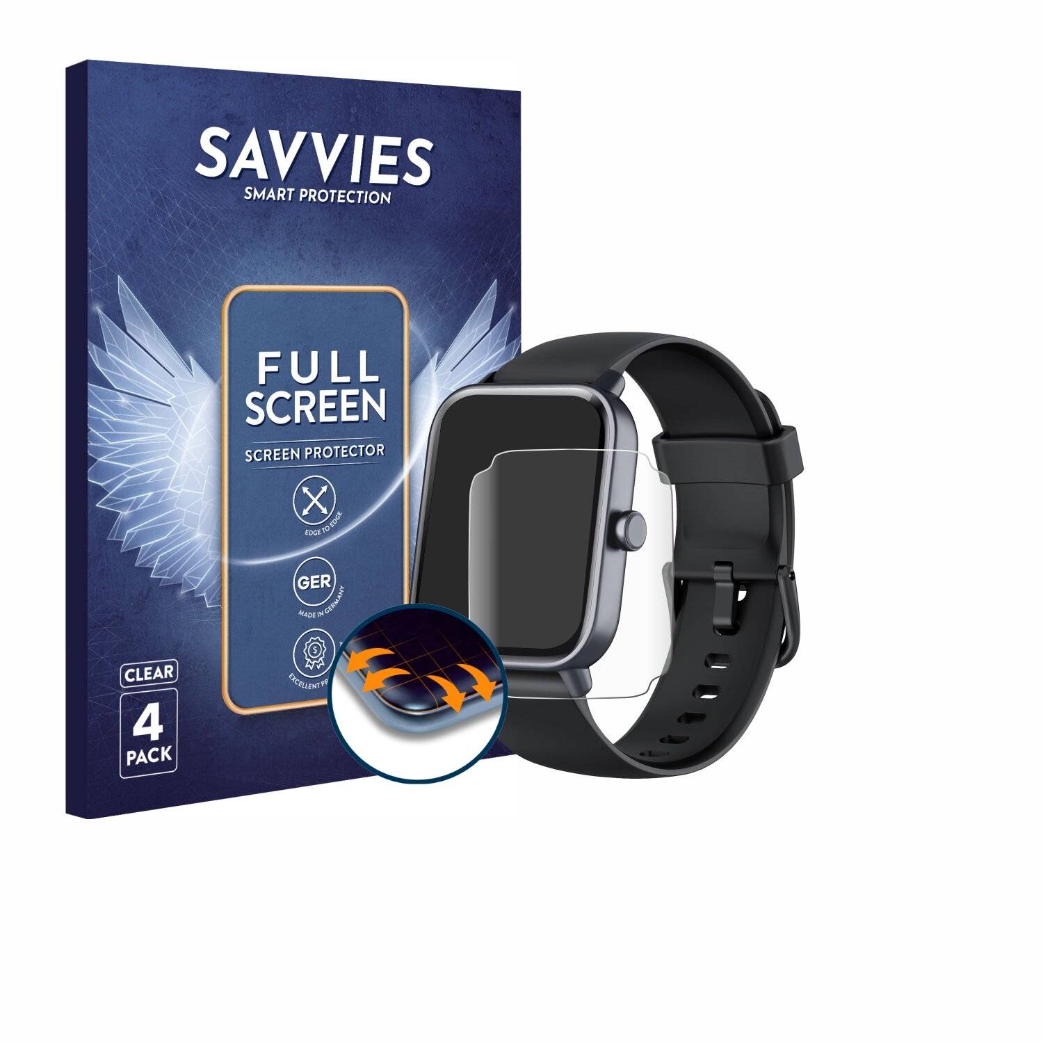 4x Savvies Full-Screen Folie für Gydom IDW19