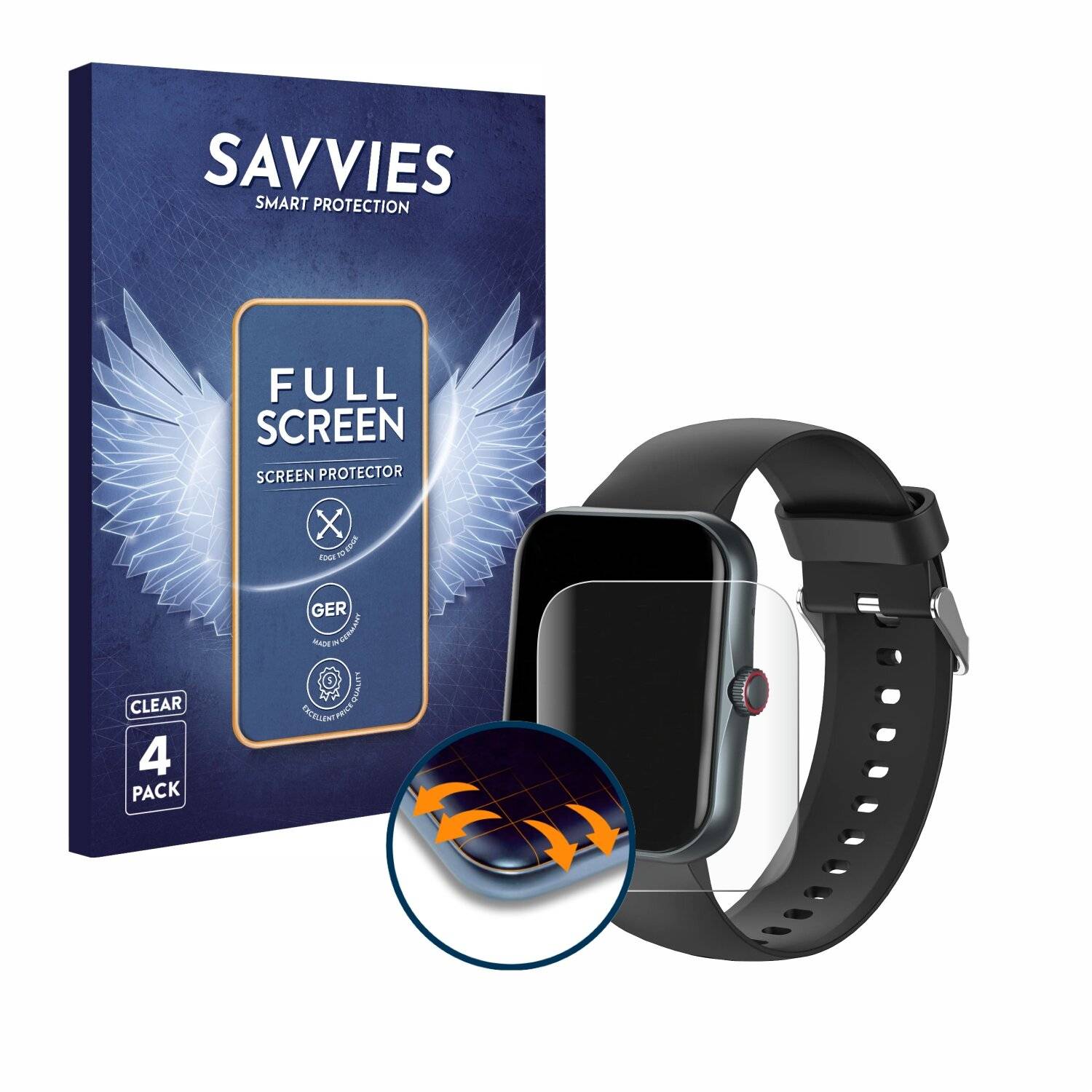 4x Savvies Full-Screen Folie für Pthtechus