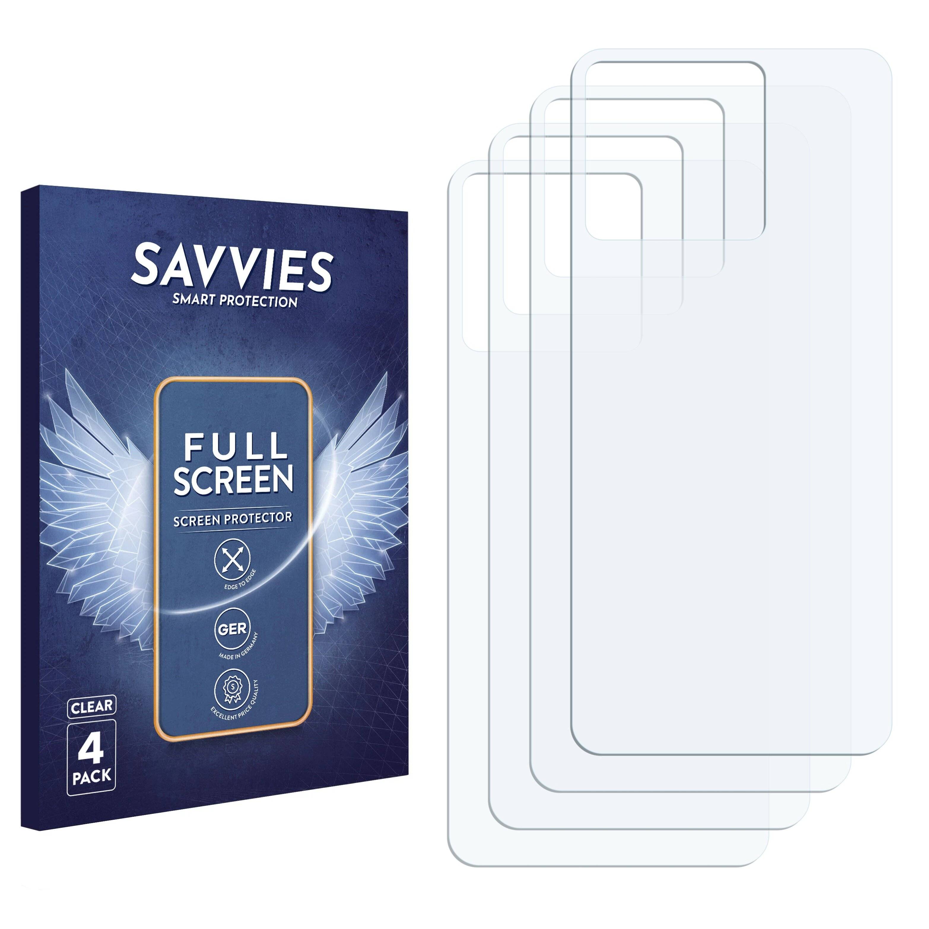 4x Savvies Full-Screen Folie für ZTE Blade V50 Vita