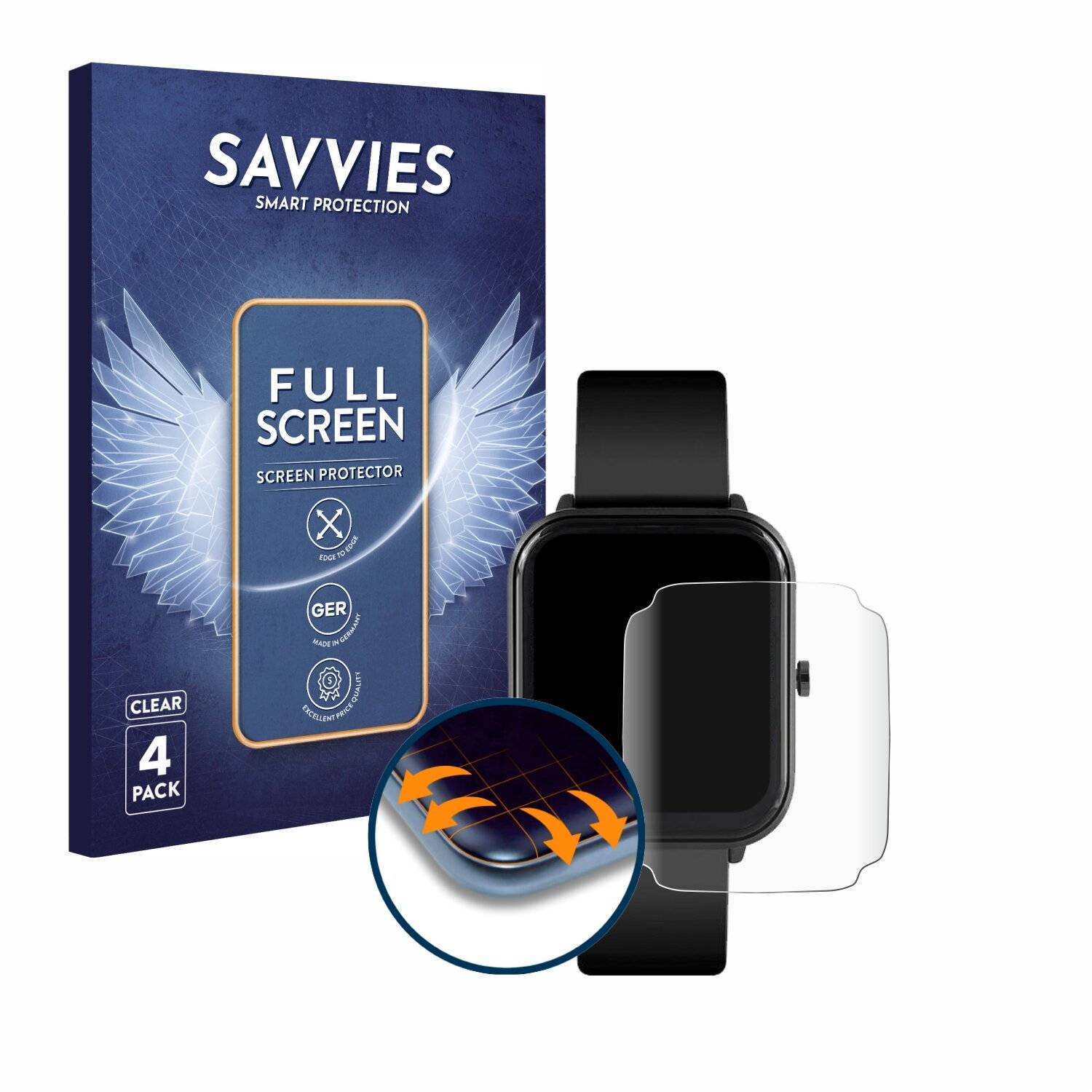 4x Savvies Full-Screen Folie für Reflex Active Series 15 (45