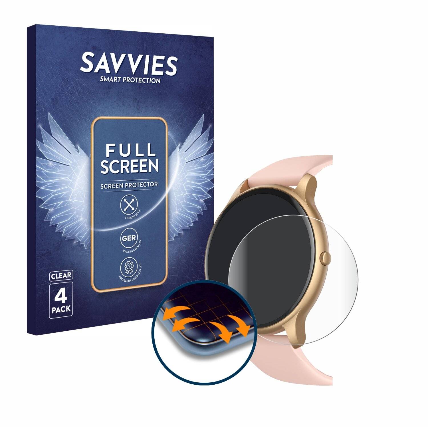 4x Savvies Full-Screen Folie für AGPtek SR2