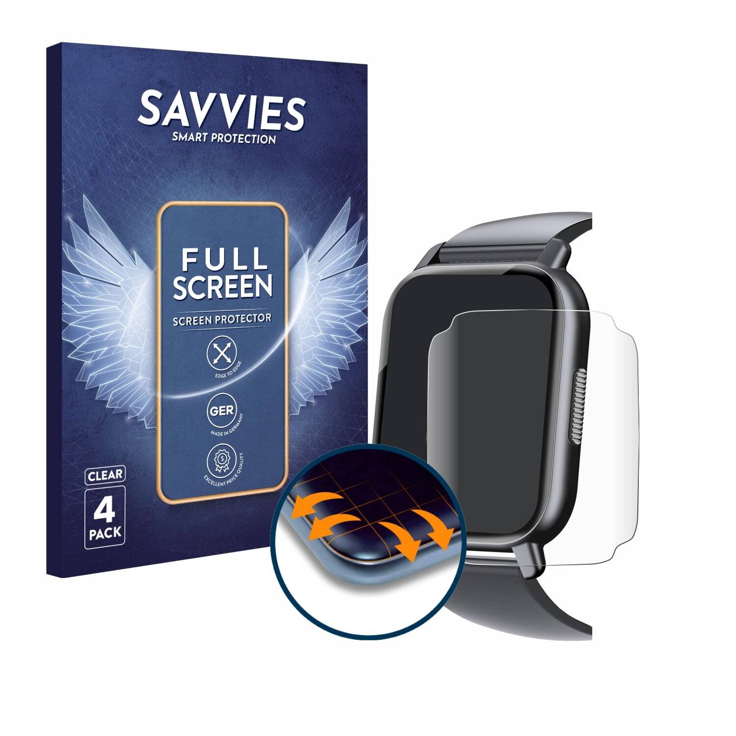 4x Savvies Full-Screen Folie für Csasan Y6