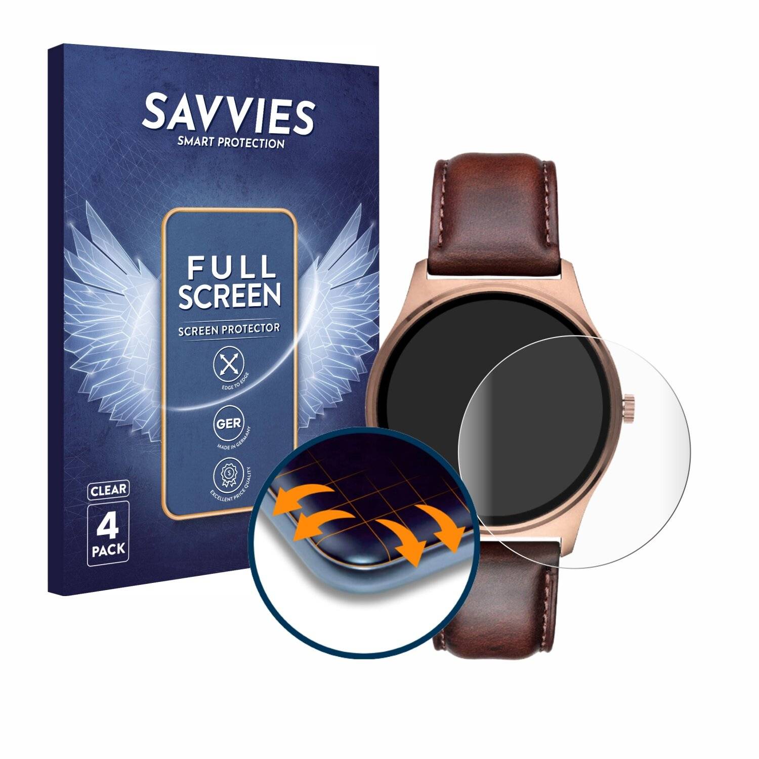 4x Savvies Full-Screen Folie für Xcoast QIN XC