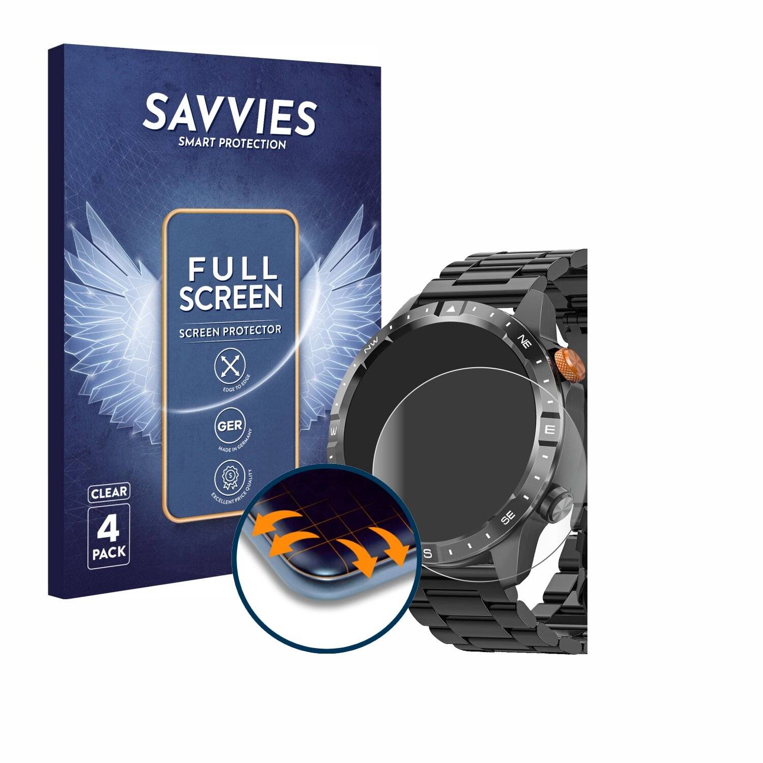 4x Savvies Full-Screen Folie für Swgota AK57