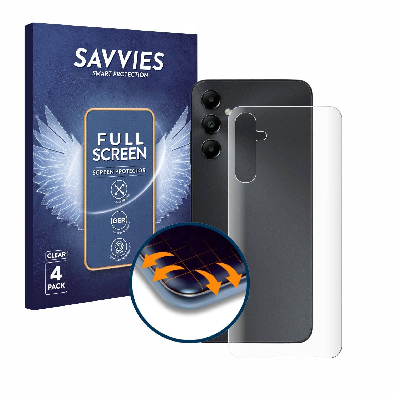 4x Savvies Full-Screen Folie für Samsung Galaxy A05s