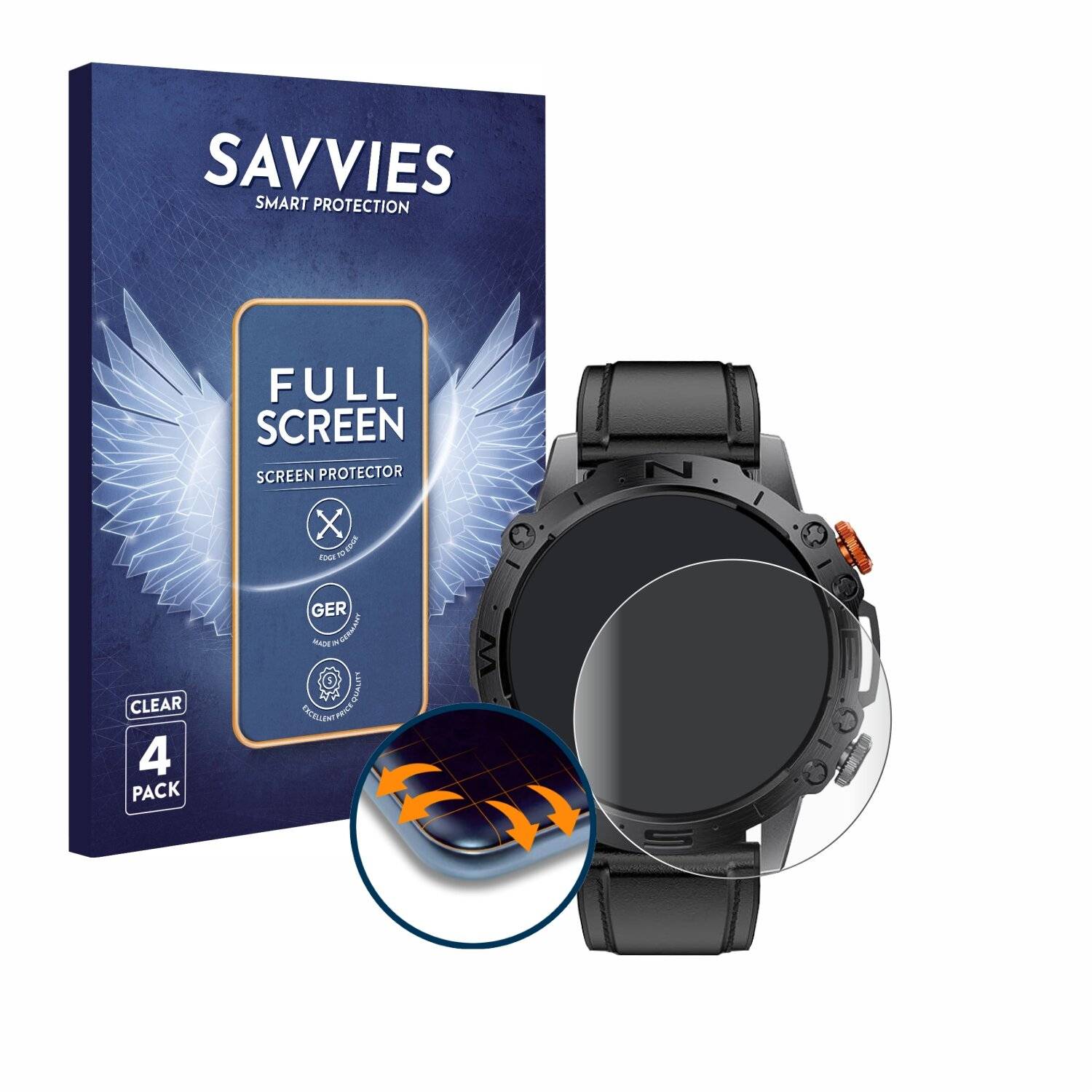 4x Savvies Full-Screen Folie für LIGE DFA-ST19