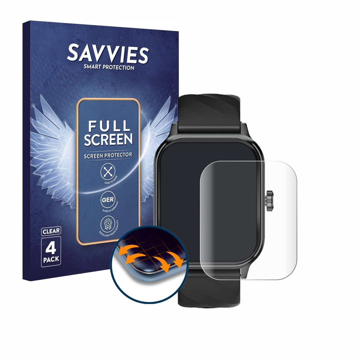 4x Savvies Full-Screen Folie für Marsyu U9
