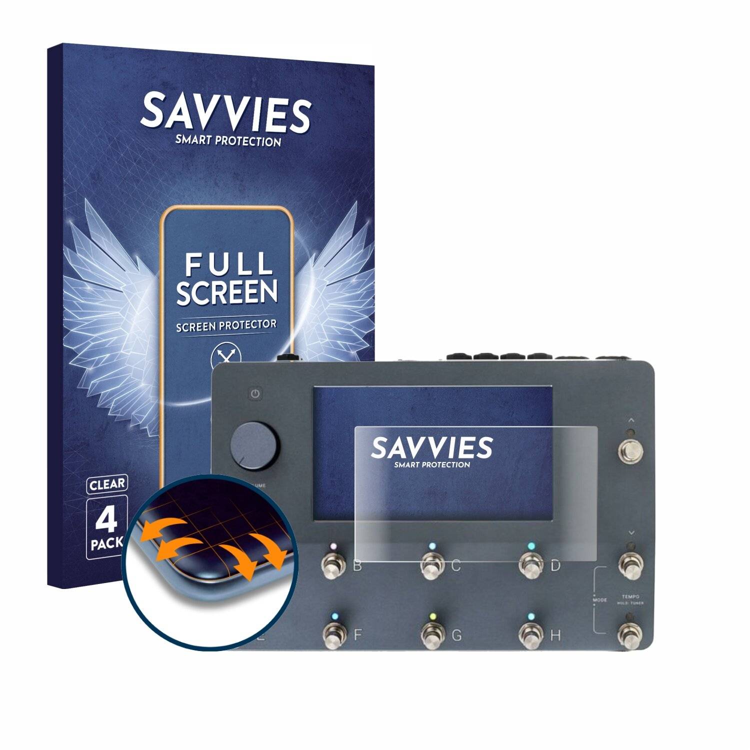 4x Savvies Full-Screen Folie für Neural DSP Quad