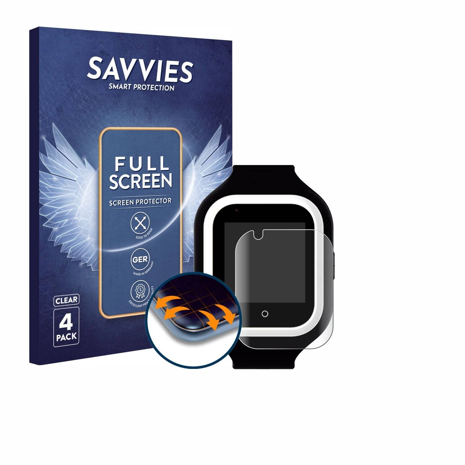 4x Savvies Full-Screen Folie für SaveFamily 4G
