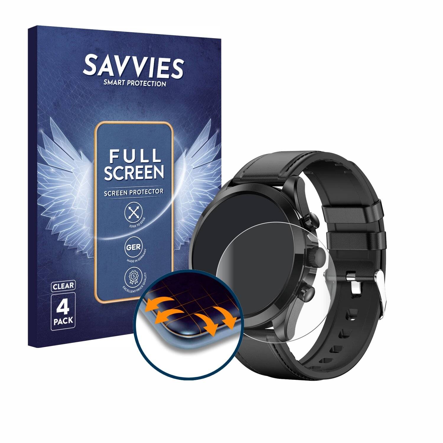 4x Savvies Full-Screen Folie für Königsthal E3