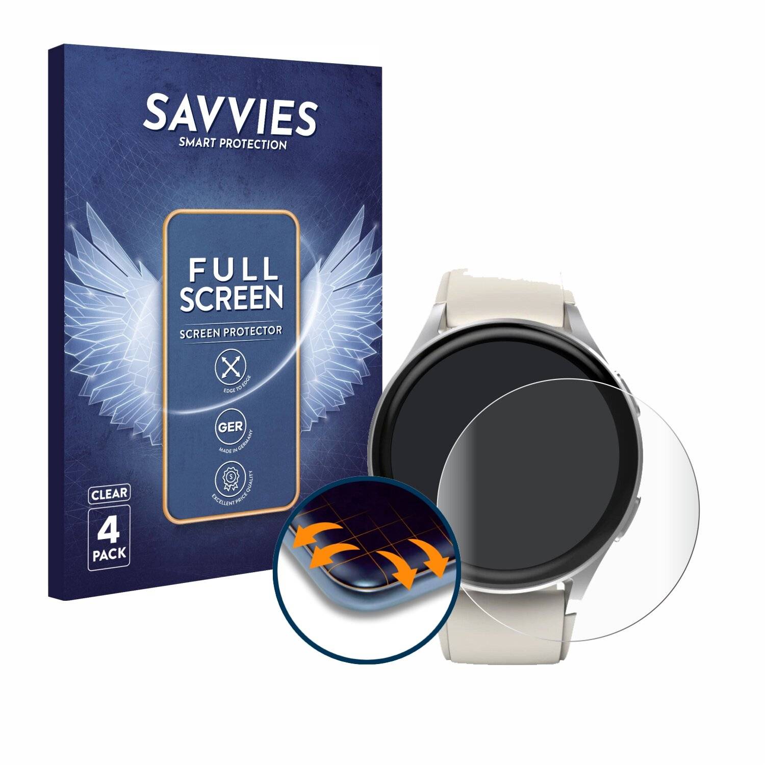 4x Savvies Full-Screen Folie für Hama 8900 (42