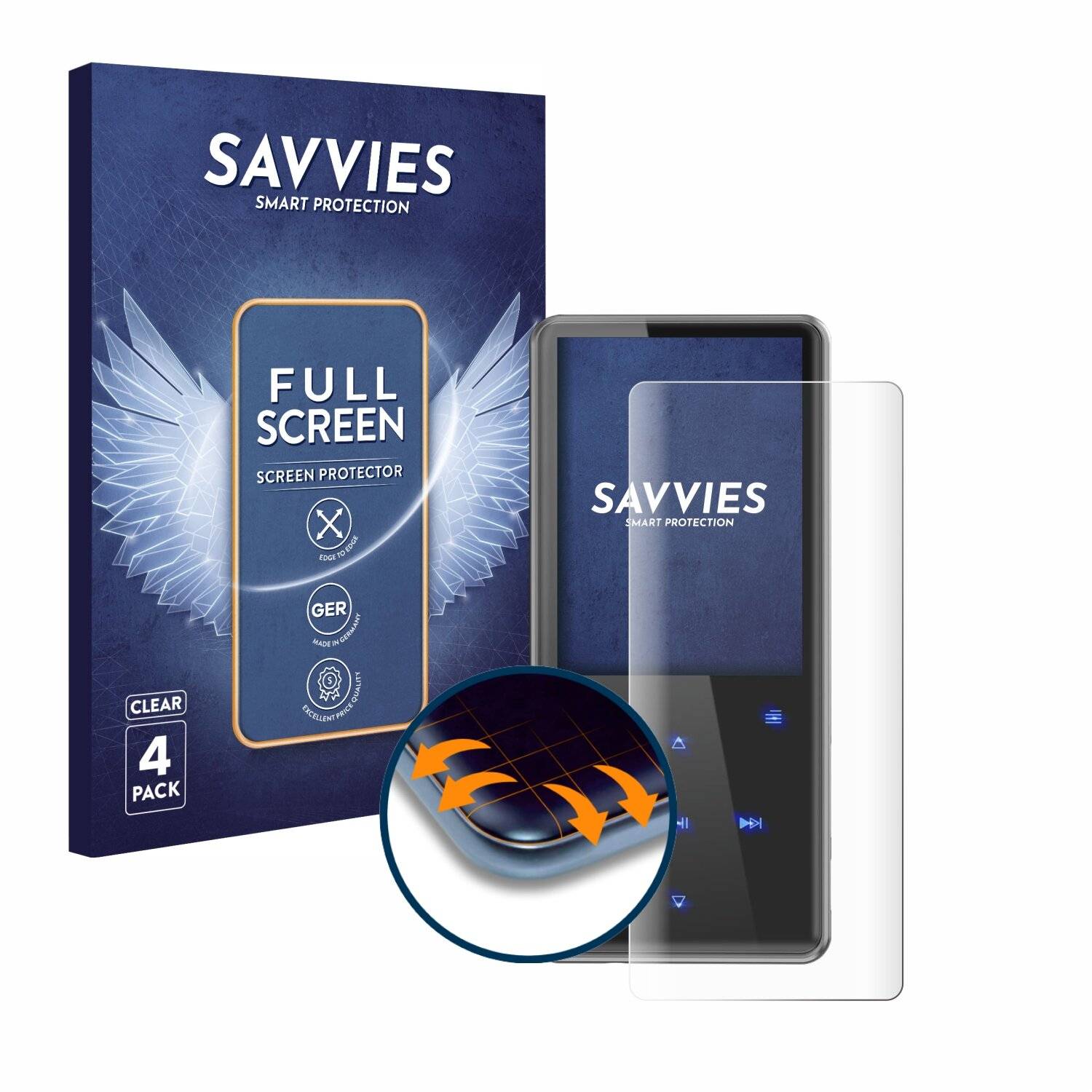 4x Savvies Full-Screen Folie für Pinhui