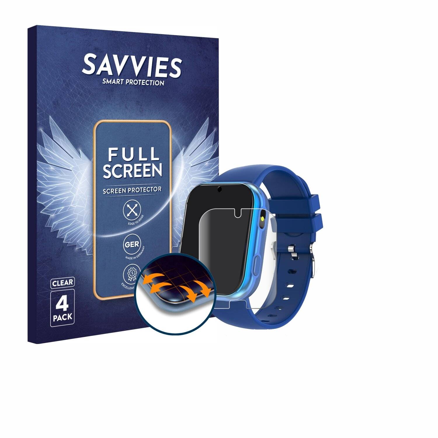 4x Savvies Full-Screen Folie für Eowfox