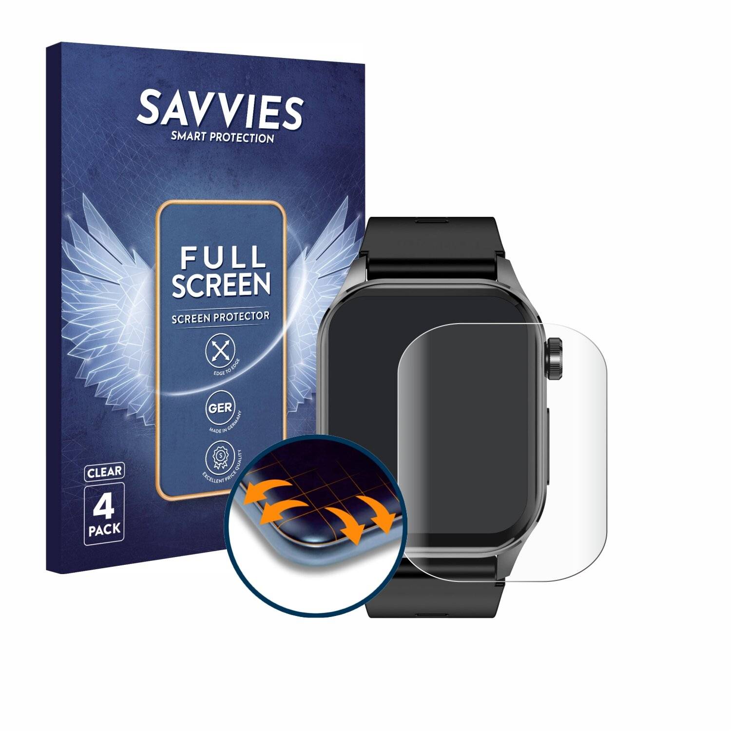 4x Savvies Full-Screen Folie für Knauermann Pro 3