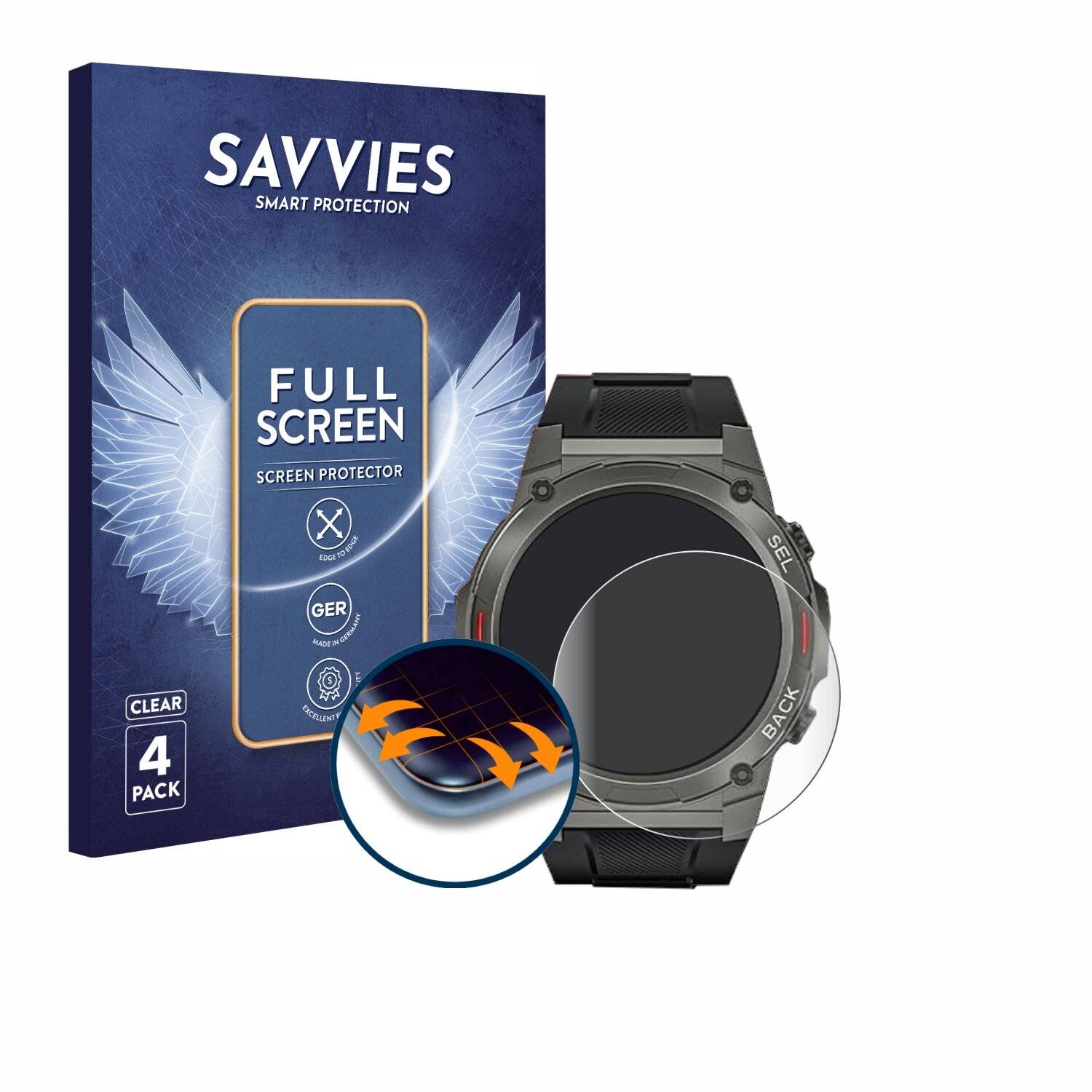 4x Savvies Full-Screen Folie für Oukitel BT50