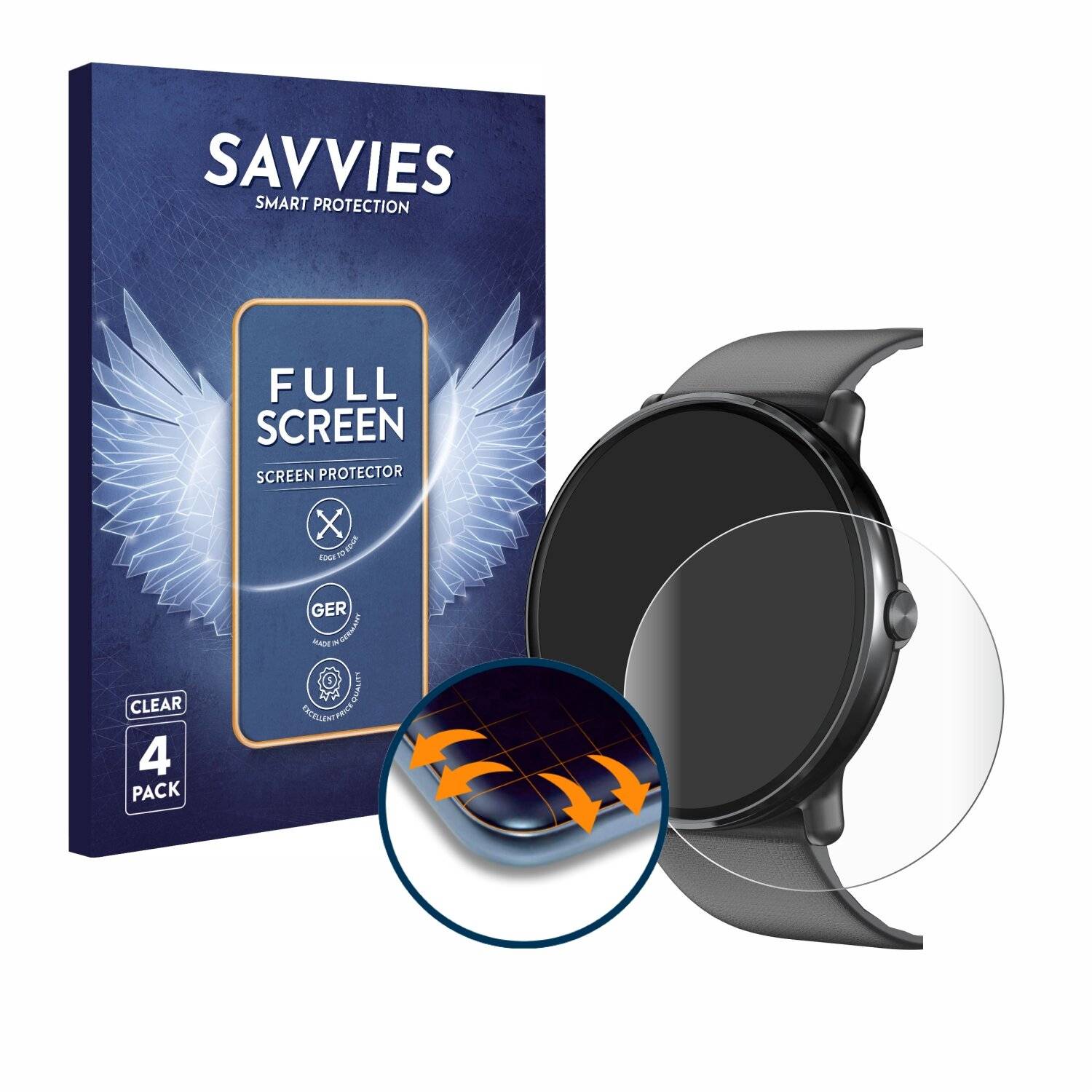 4x Savvies Full-Screen Folie für Gerpeng S66