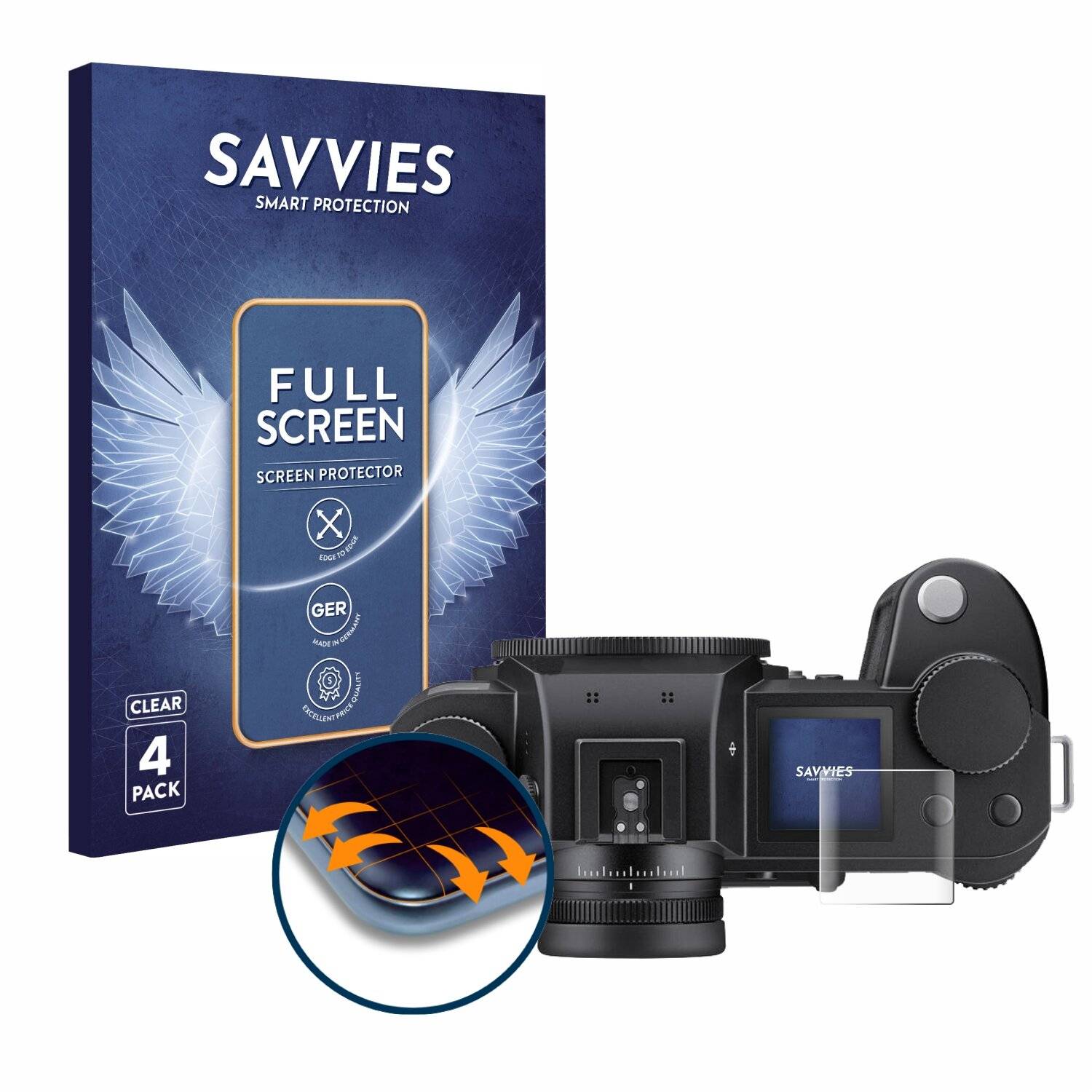 4x Savvies Full-Screen Folie für Leica SL3