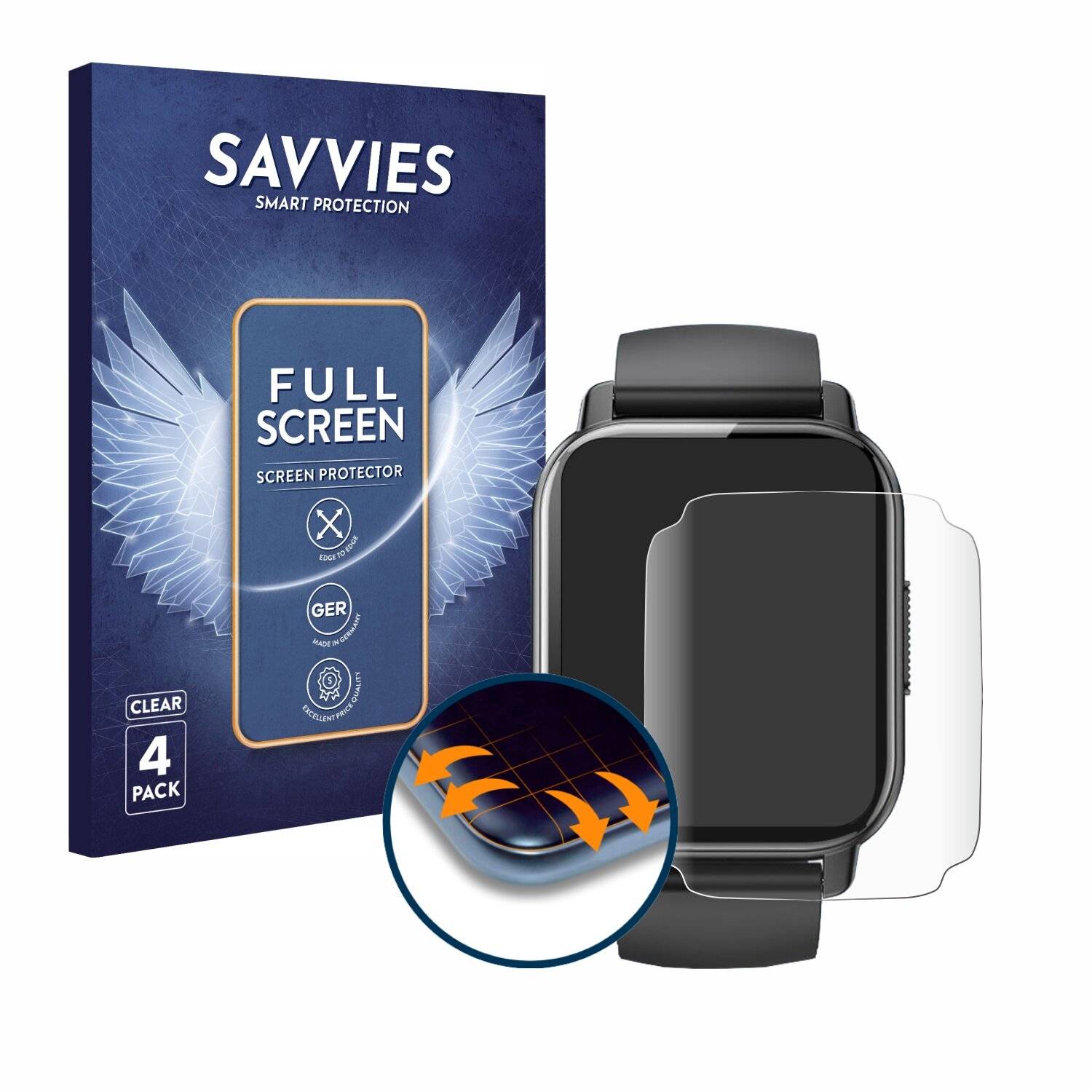 4x Savvies Full-Screen Folie für WeurGhy Y6-Pro