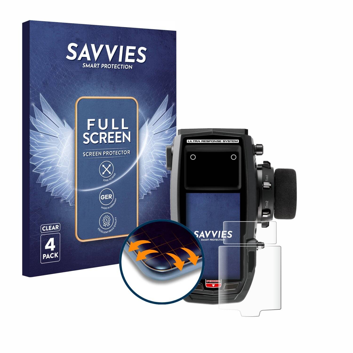 4x Savvies Full-Screen Folie für Sanwa