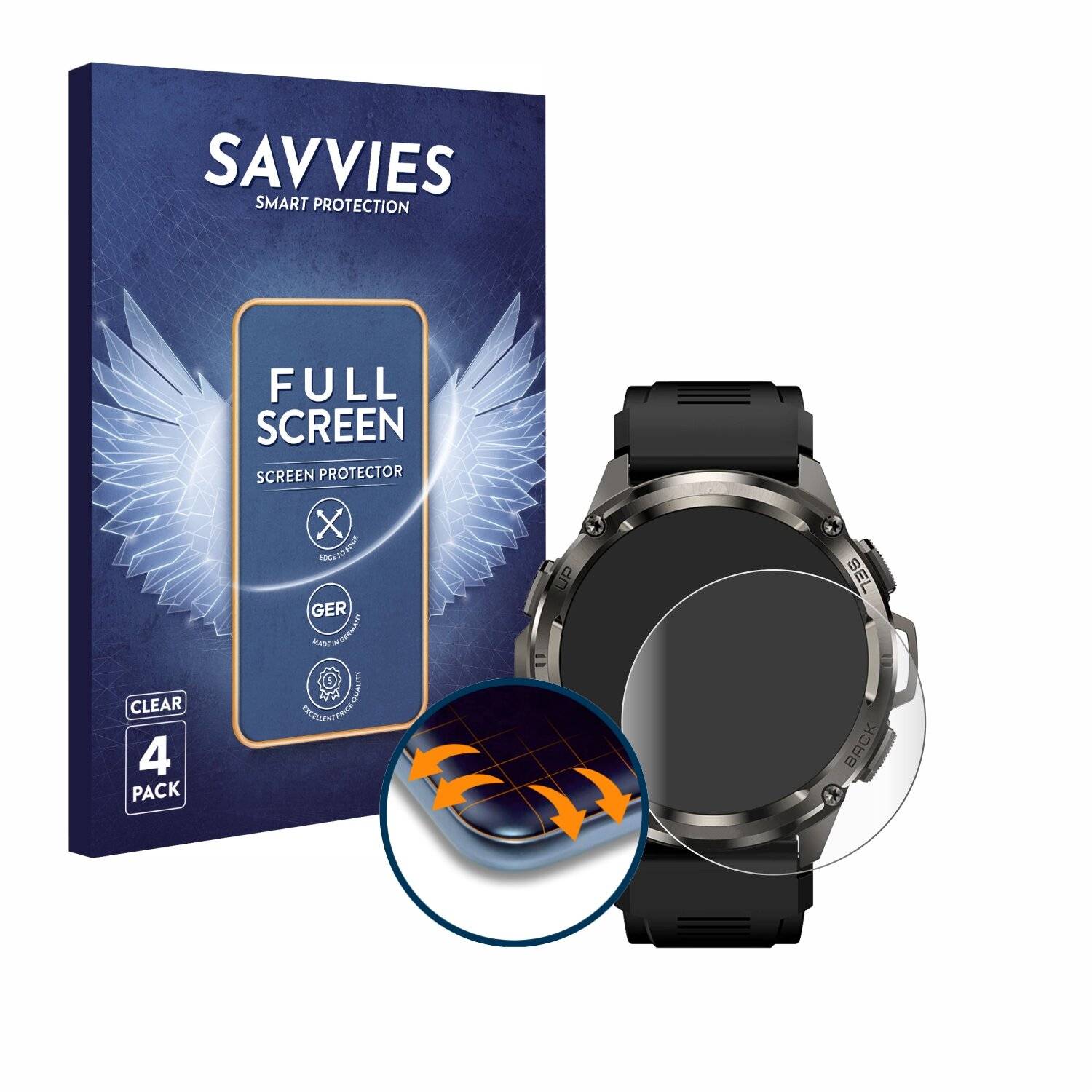 4x Savvies Full-Screen Folie für Kospet Tank T3