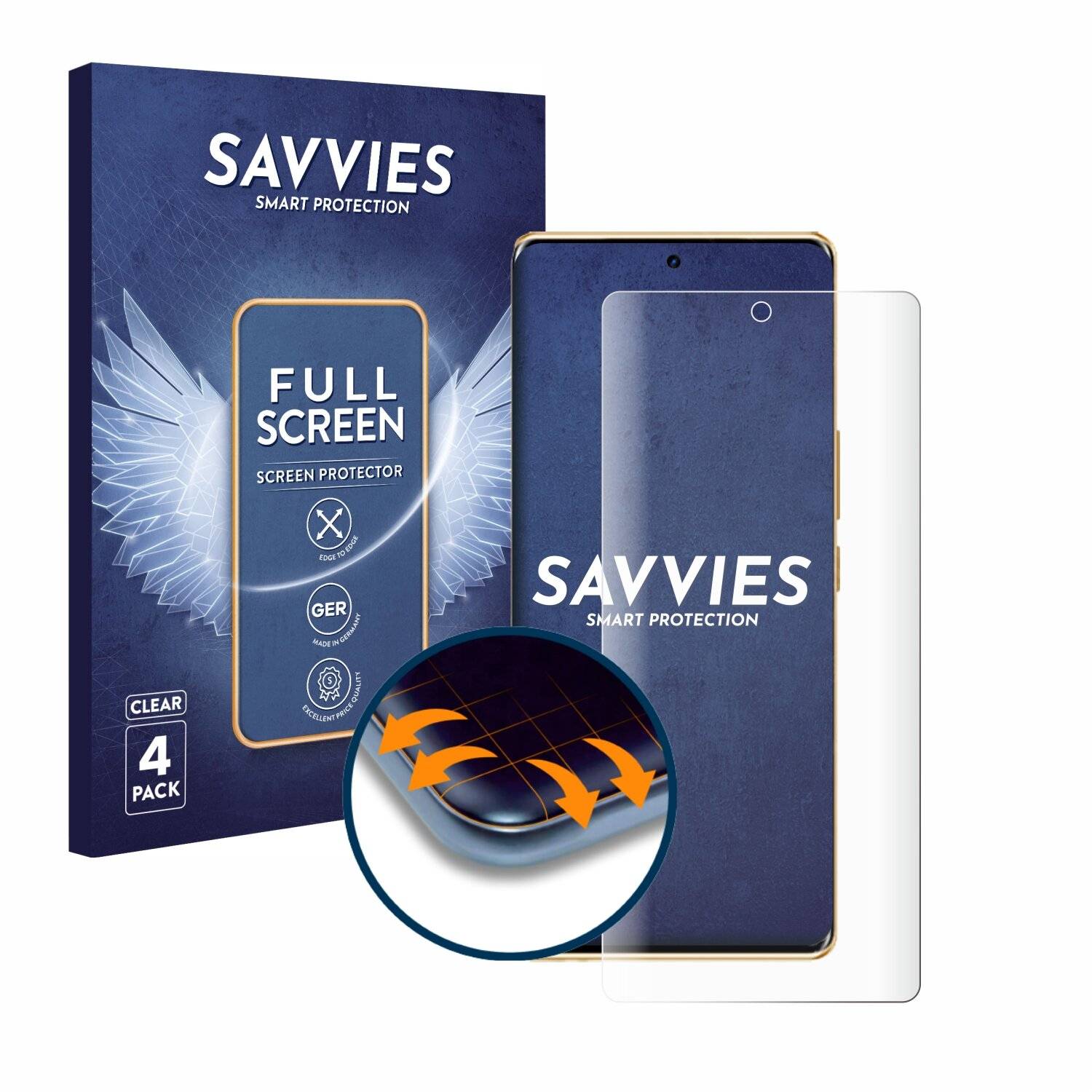 4x Savvies Full-Screen Folie für Infinix Note 40