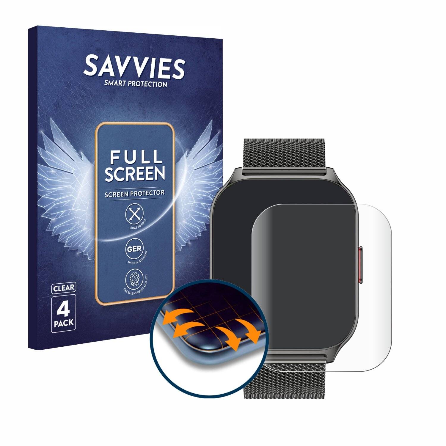 4x Savvies Full-Screen Folie für Zoskvee P95