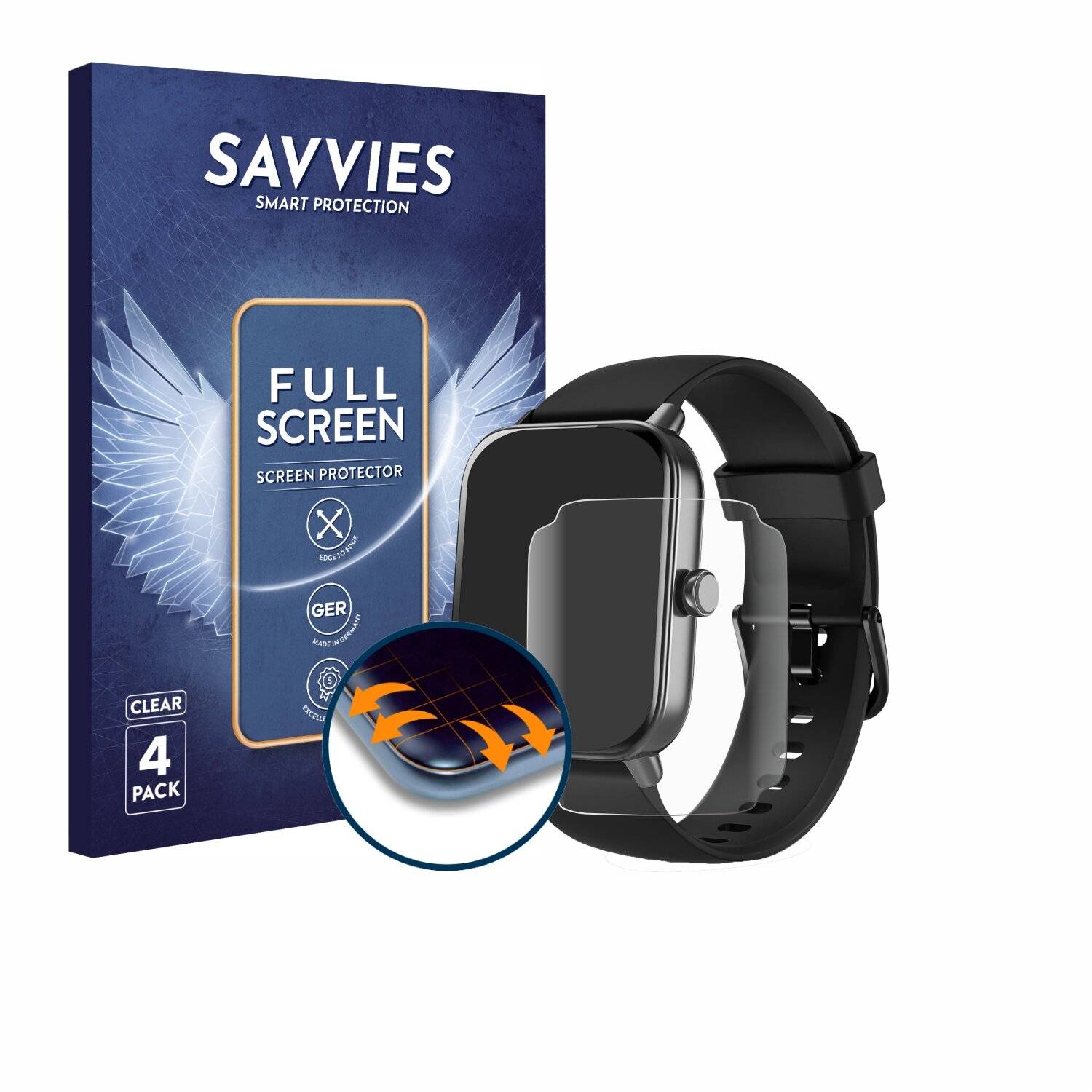 4x Savvies Full-Screen Folie für Yoever IDW13