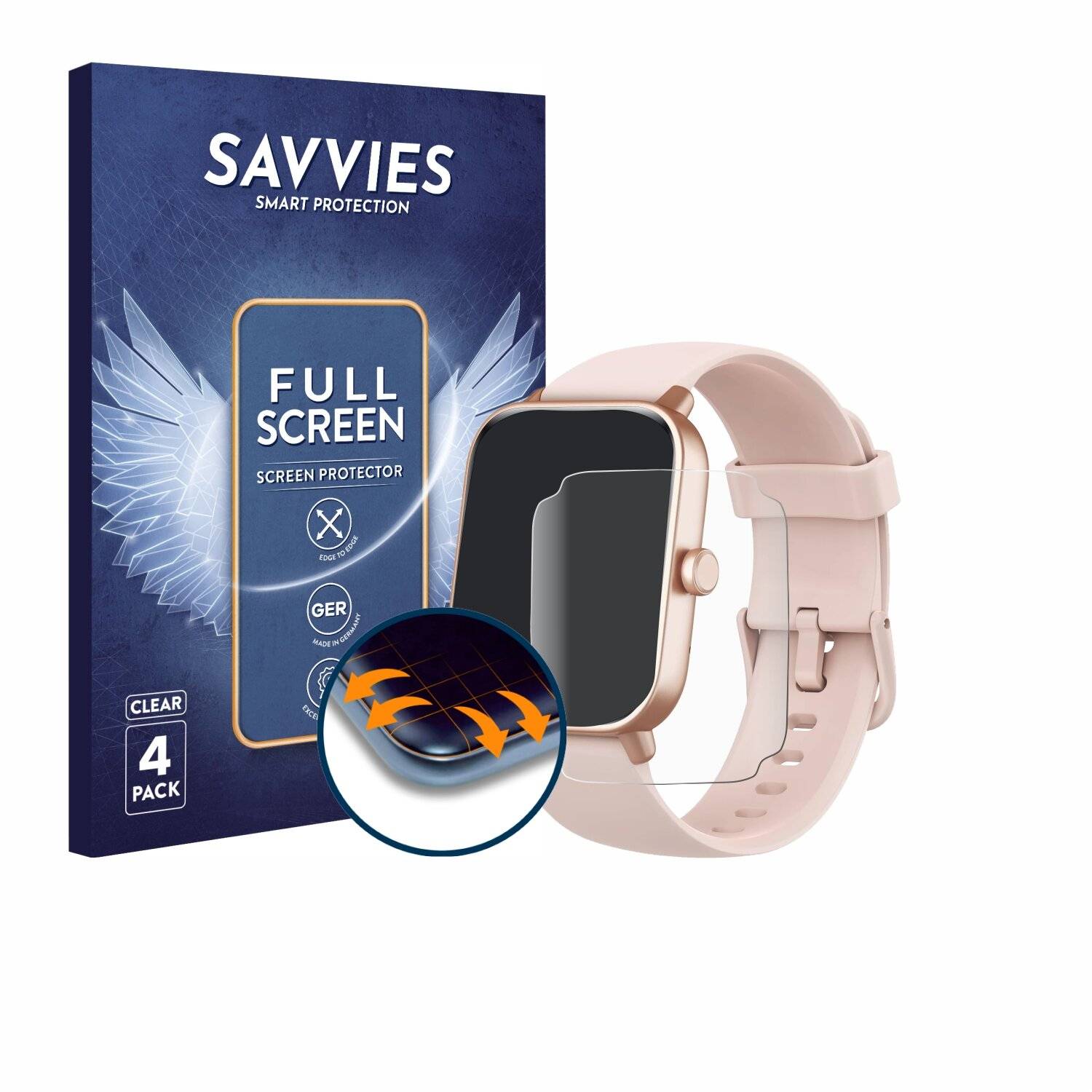 4x Savvies Full-Screen Folie für Enomir