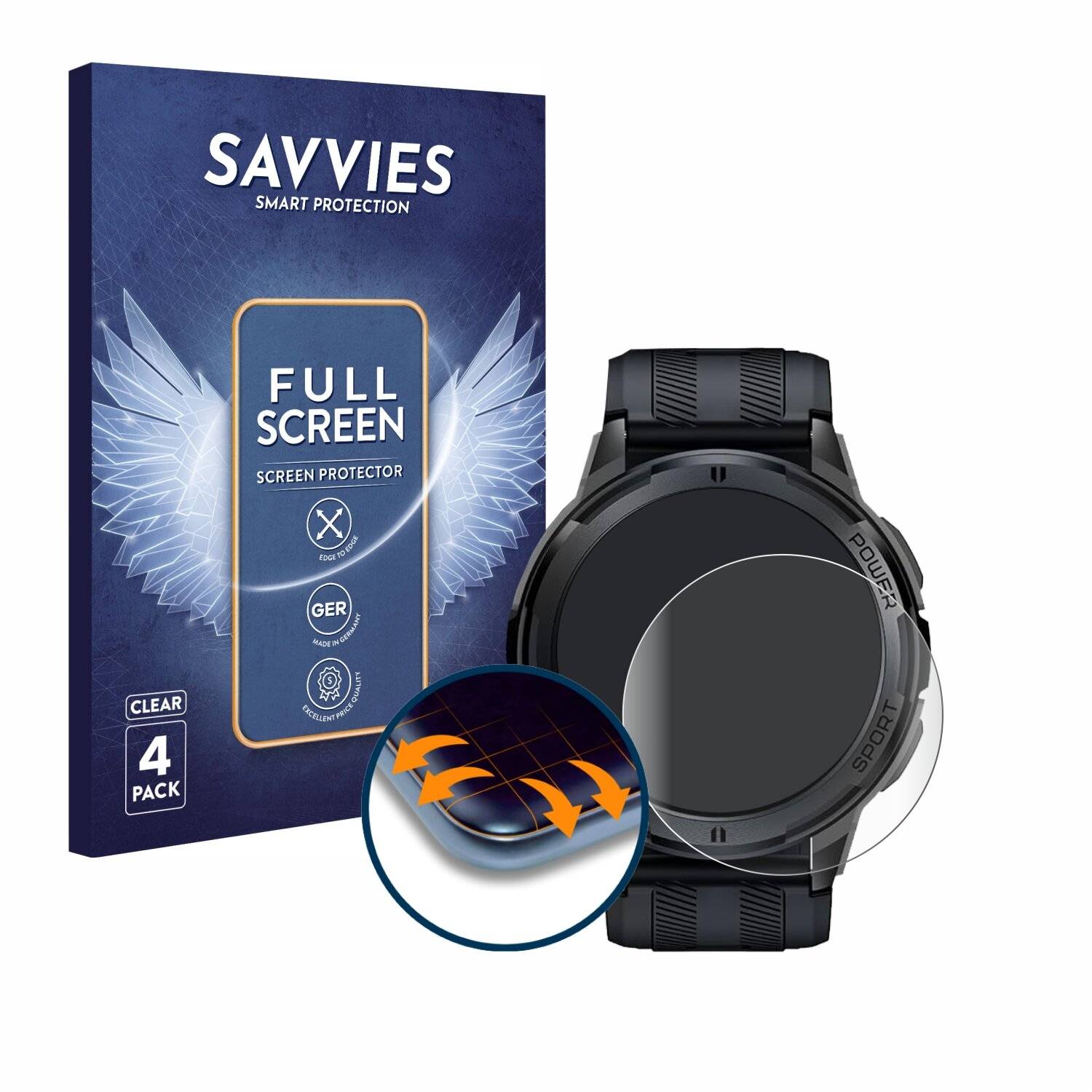 4x Savvies Full-Screen Folie für Oukitel BT10