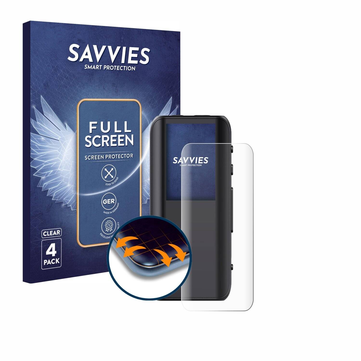 4x Savvies Full-Screen Folie für FiiO