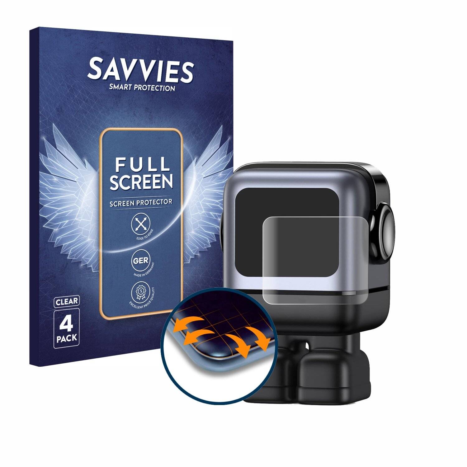 4x Savvies Full-Screen Folie für UGREEN Nexode