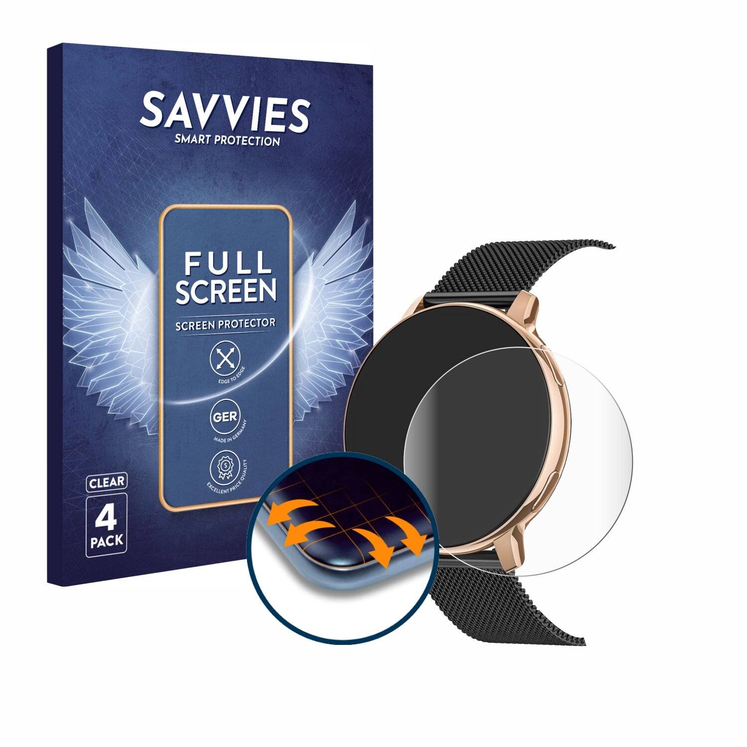 4x Savvies Full-Screen Folie für Naixues S53