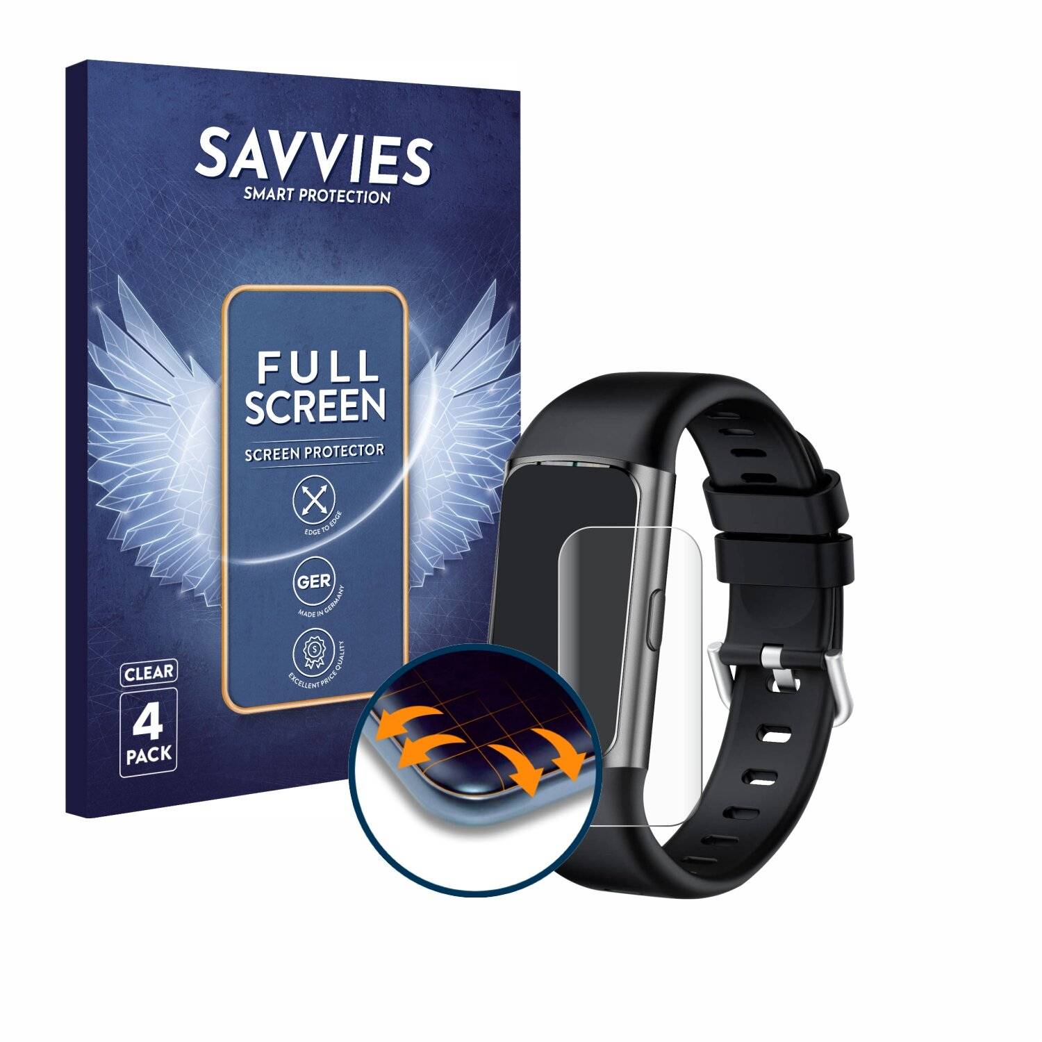 4x Savvies Full-Screen Folie für Tipmant F21
