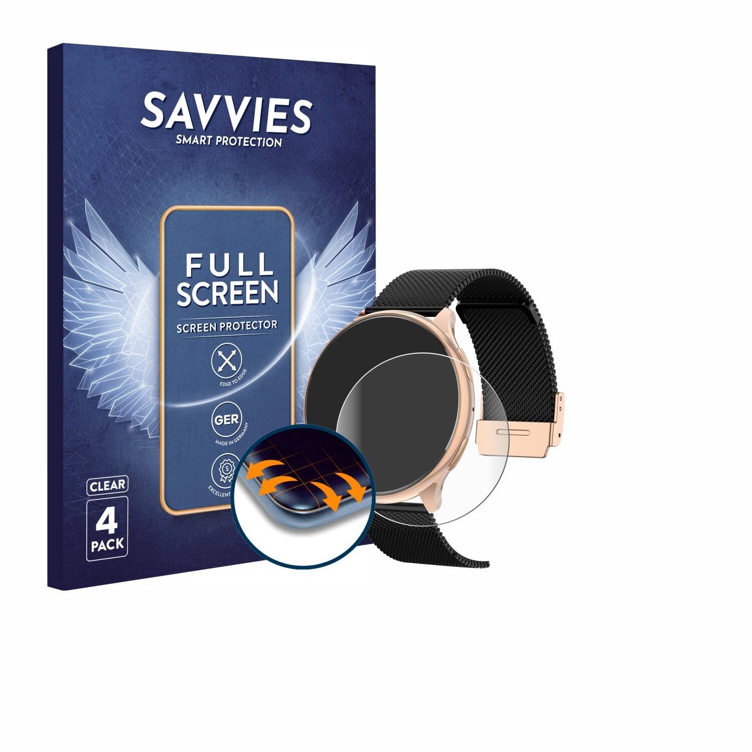 4x Savvies Full-Screen Folie für Loekneue E0070