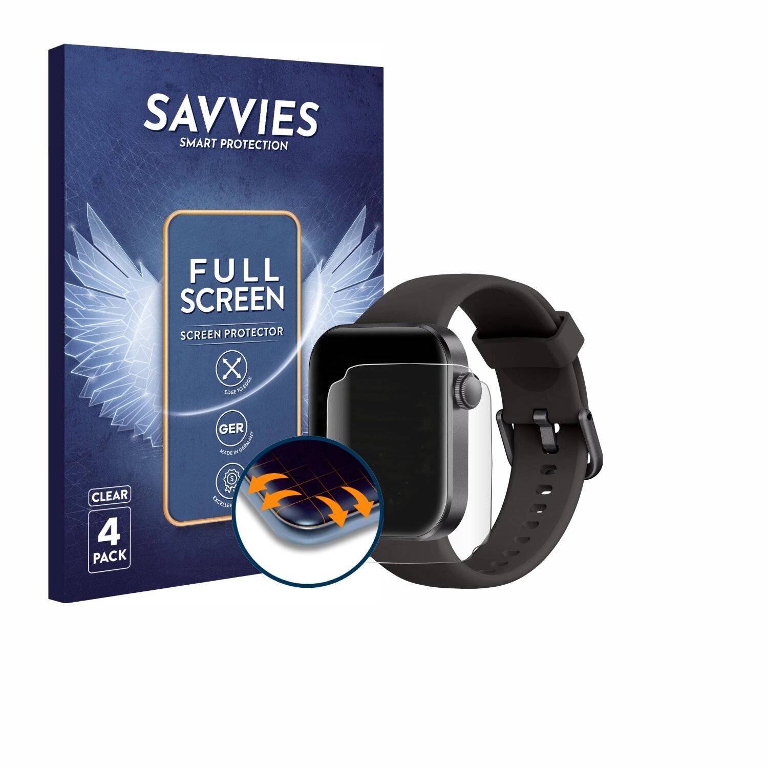 4x Savvies Full-Screen Folie für DDXCAW P2