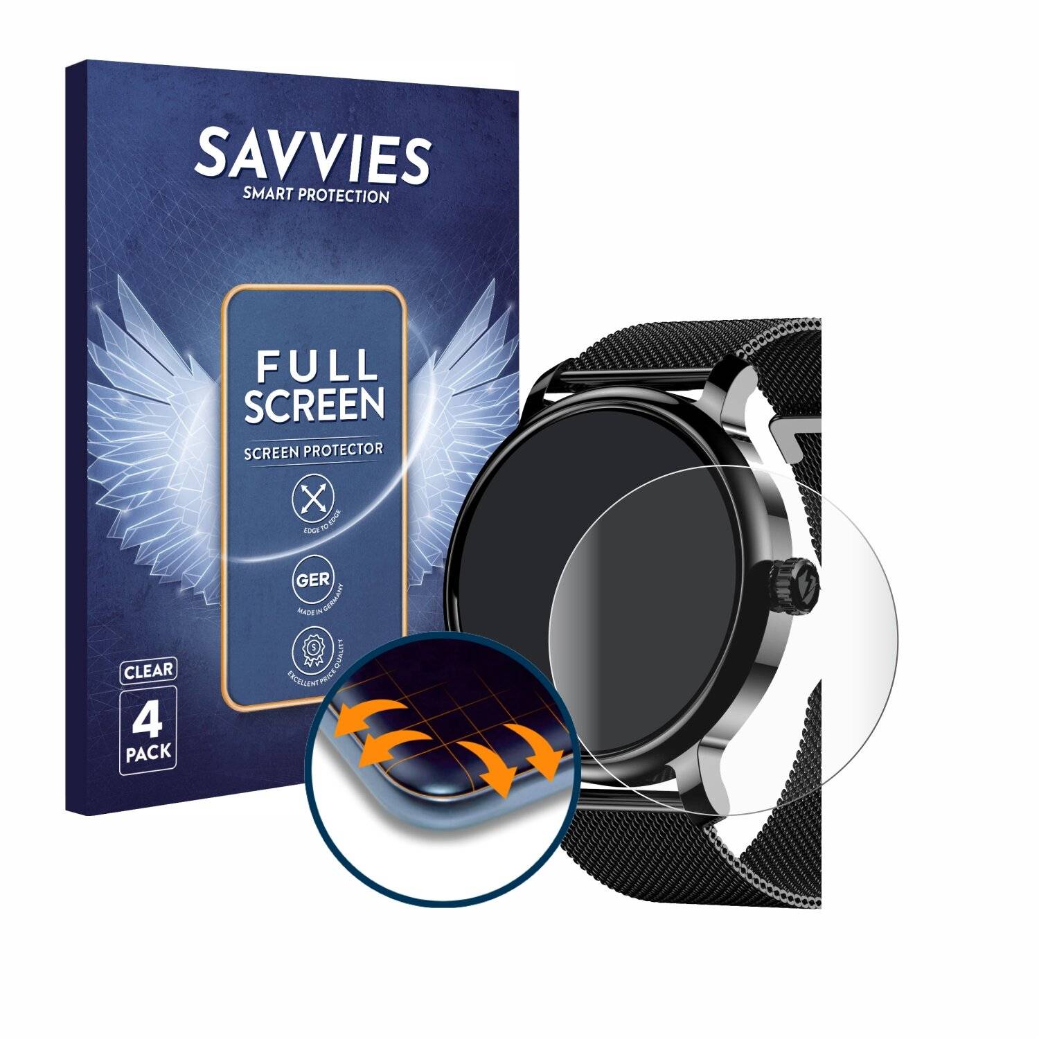 4x Savvies Full-Screen Folie für Lemfo LF35